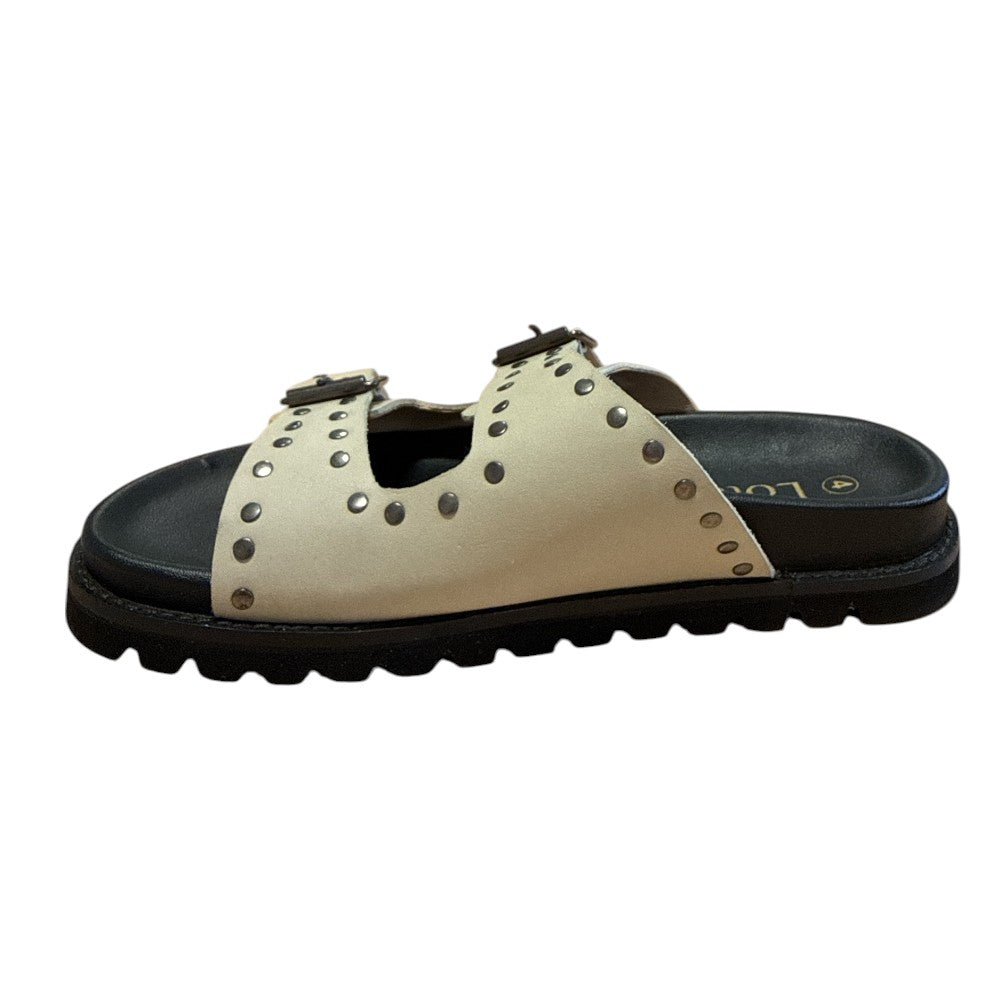 Lotus Conti Ecru Leather Mules