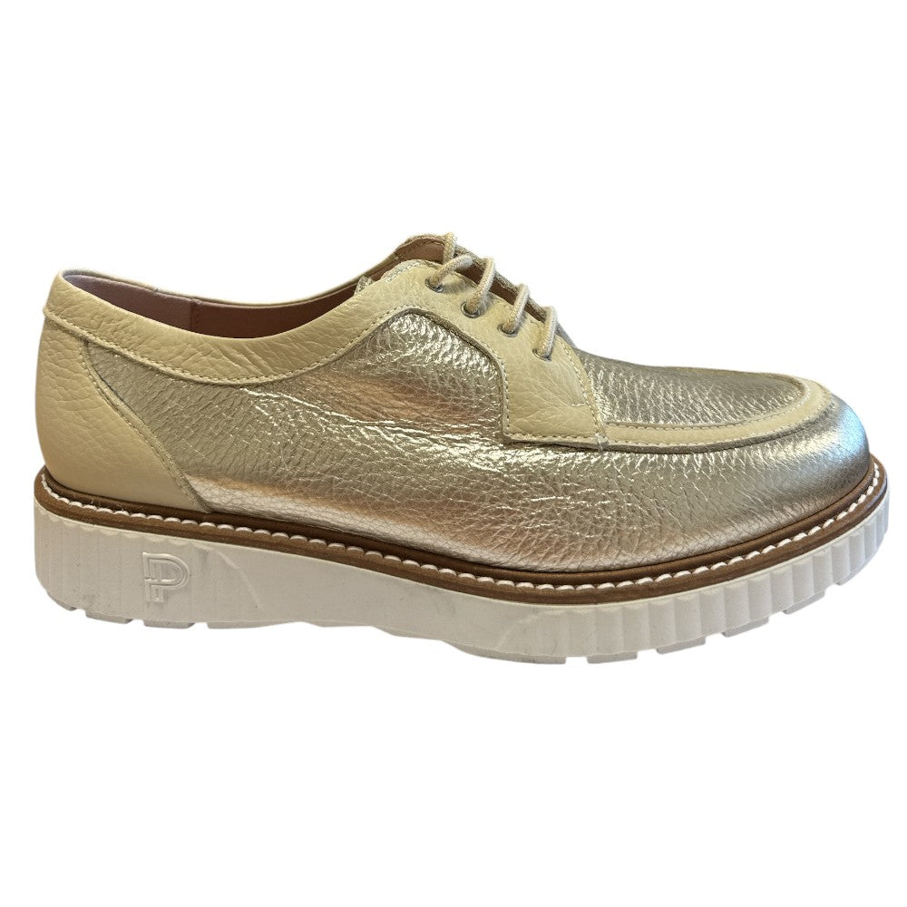 Pitillos 11.083 Gold Leather Lace-Up Shoes