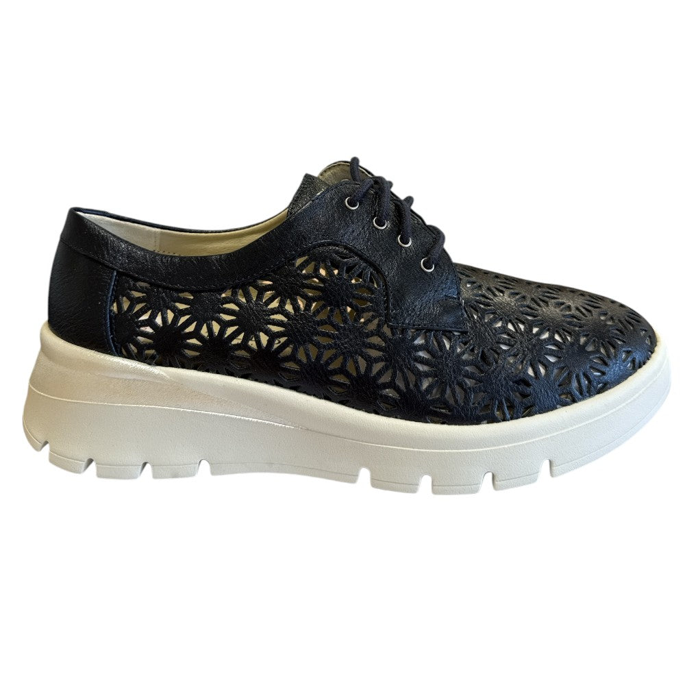 Pitillos 11.091 Navy Leather Lace-Up Summer Shoes