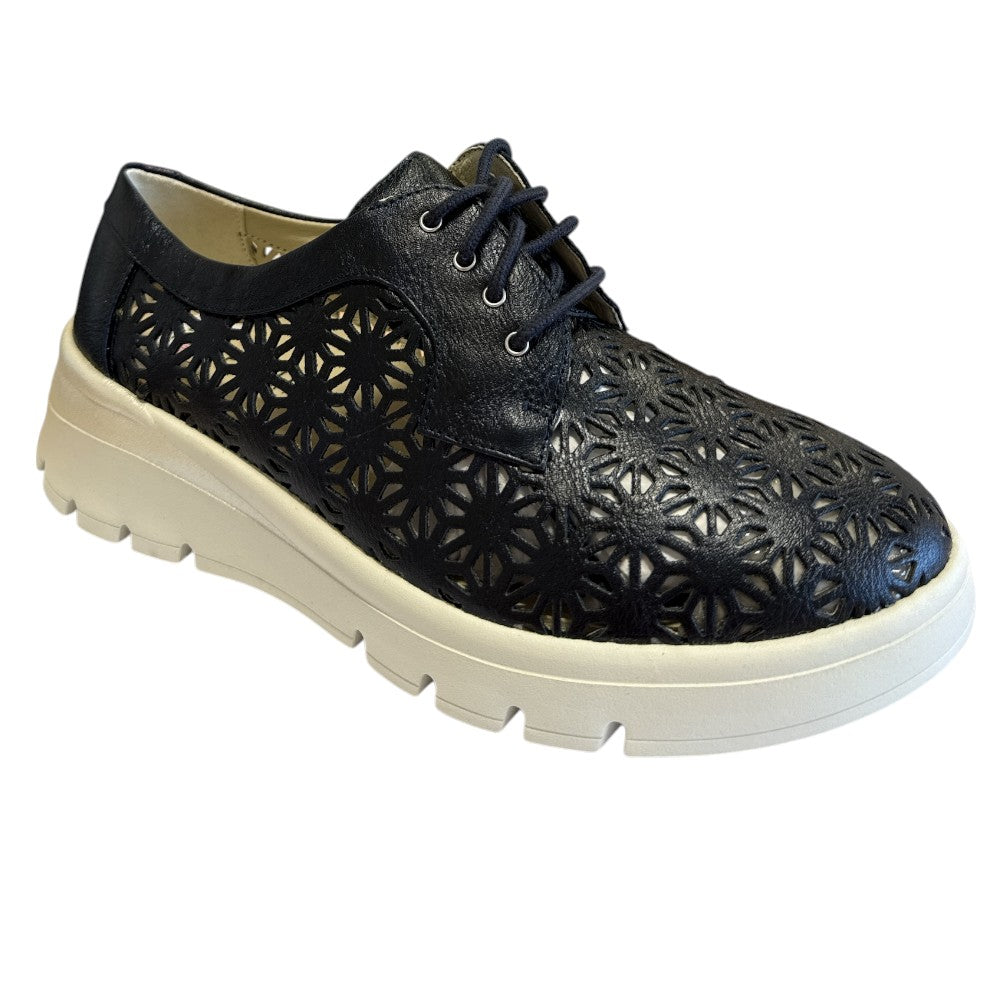 Pitillos 11.091 Navy Leather Lace-Up Summer Shoes