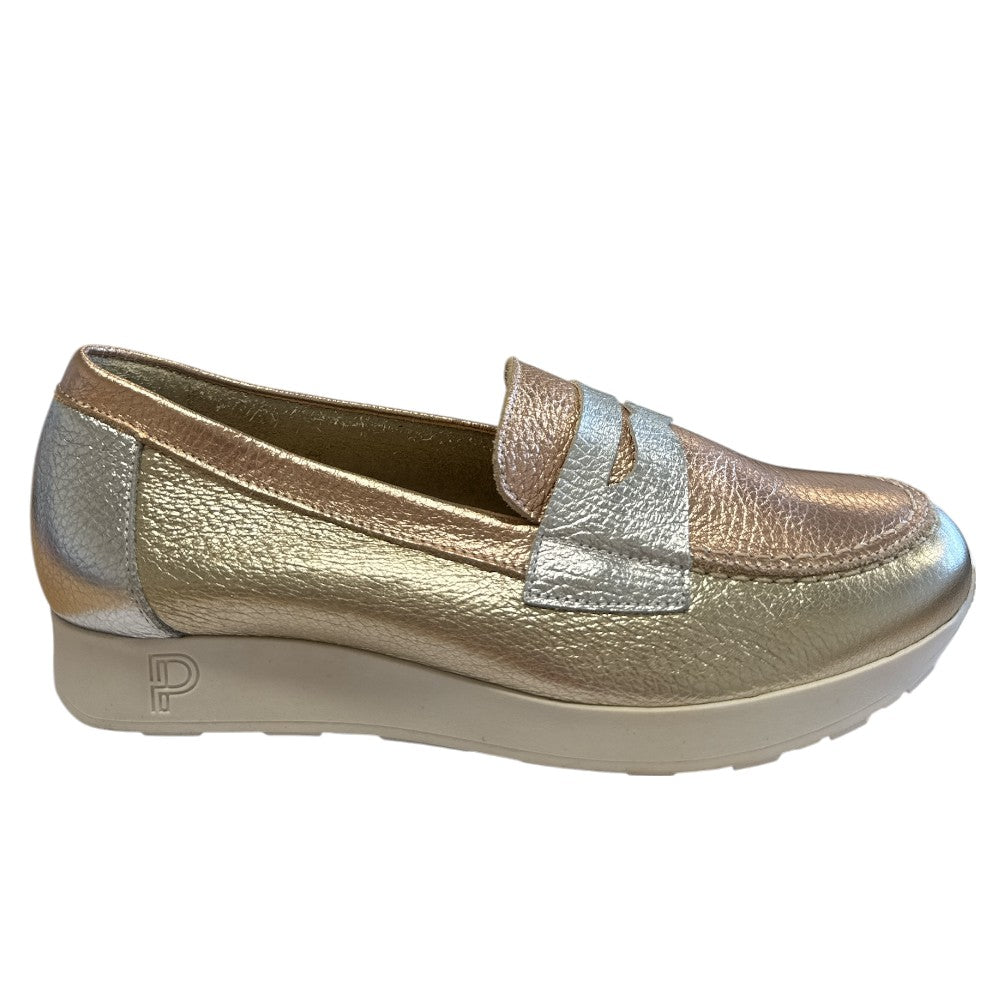 Pitillos 11.100 Gold Leather Loafers