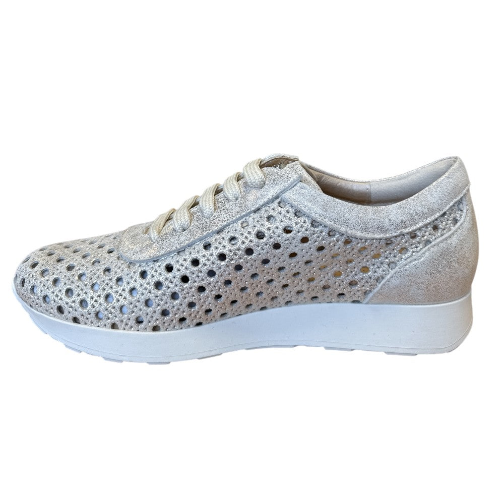 Pitillos 11.101 Gold Leather Lace-Up Shoes