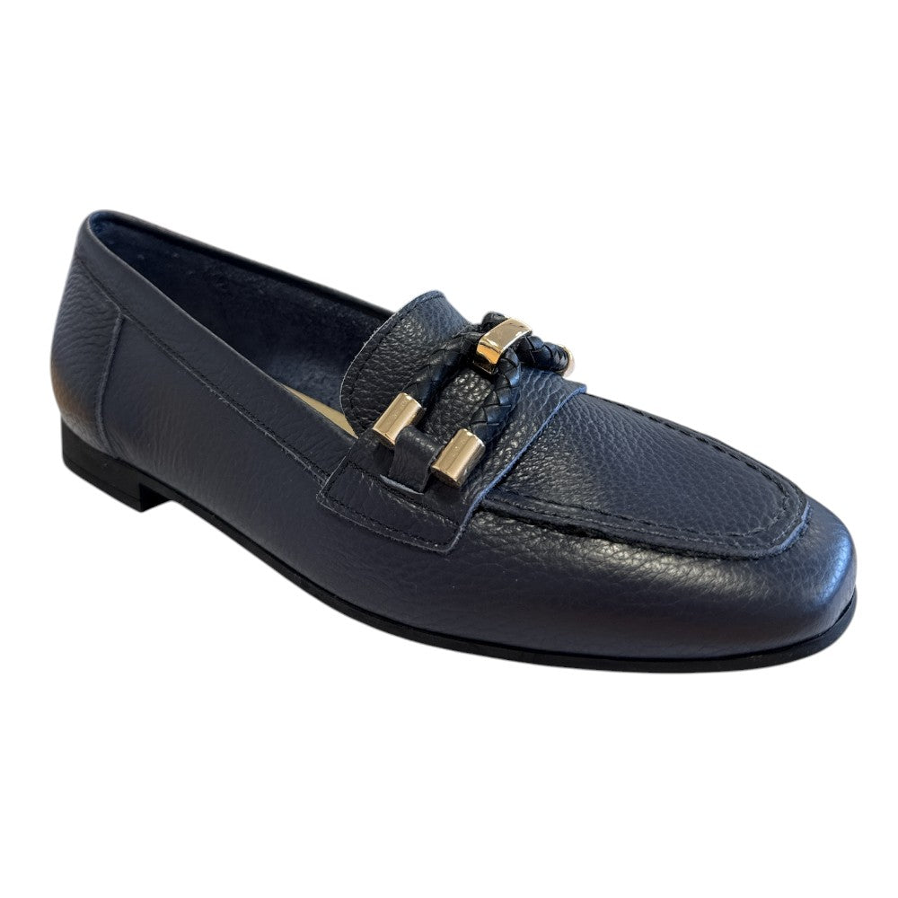 Pitillos 11.140 Navy Leather Loafers