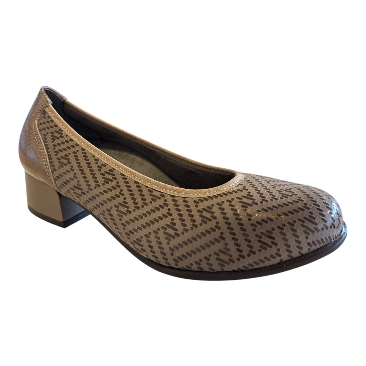 Pitillos Taupe Leather Heeled Pumps 11.636