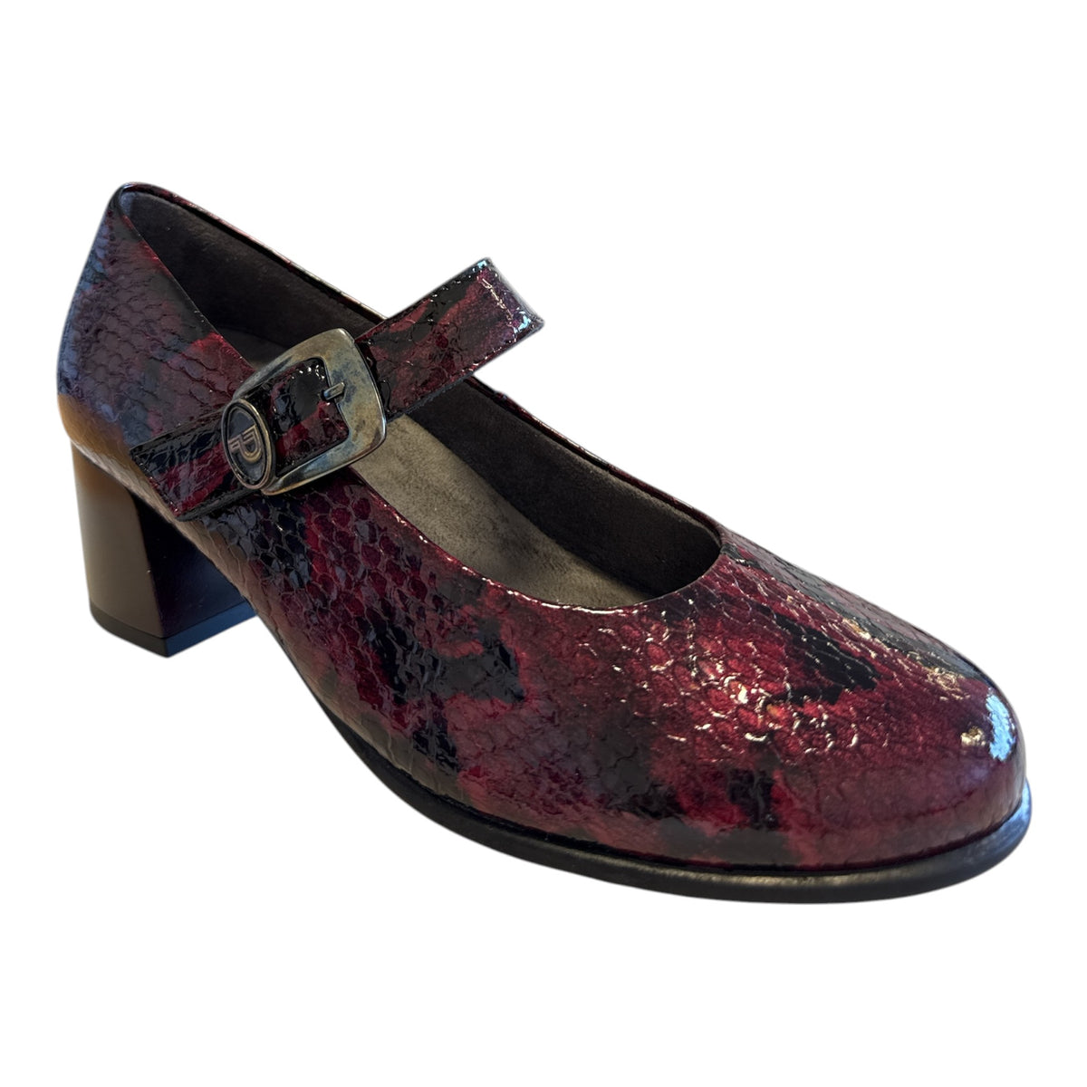 Pitillos Burgundy Patent Mary-Jane Shoes 11.641