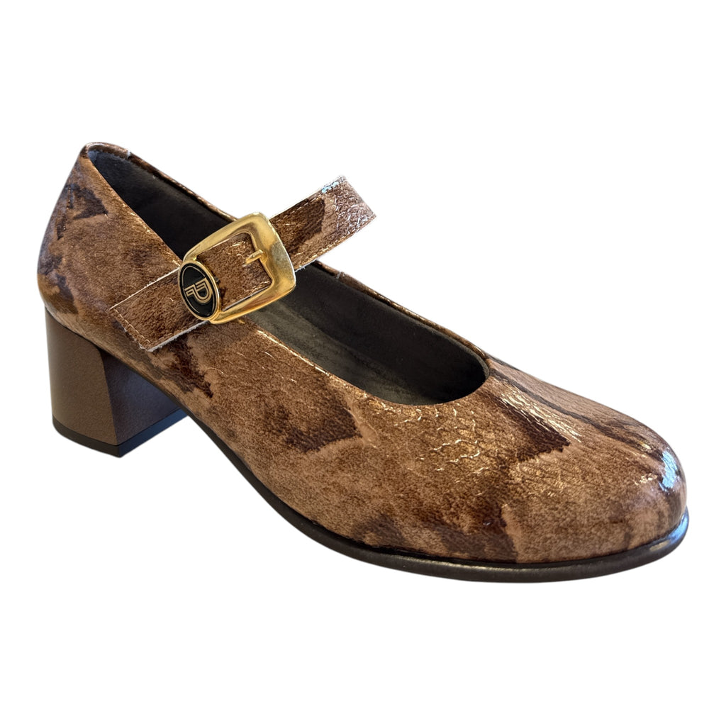 Pitillos Taupe Patent Mary-Jane Shoes 11.641