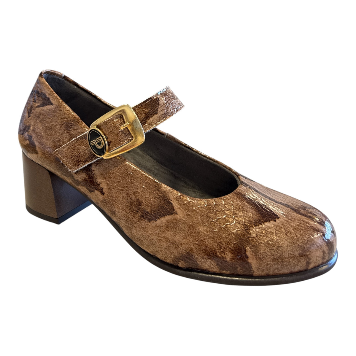 Pitillos Taupe Patent Mary-Jane Shoes 11.641