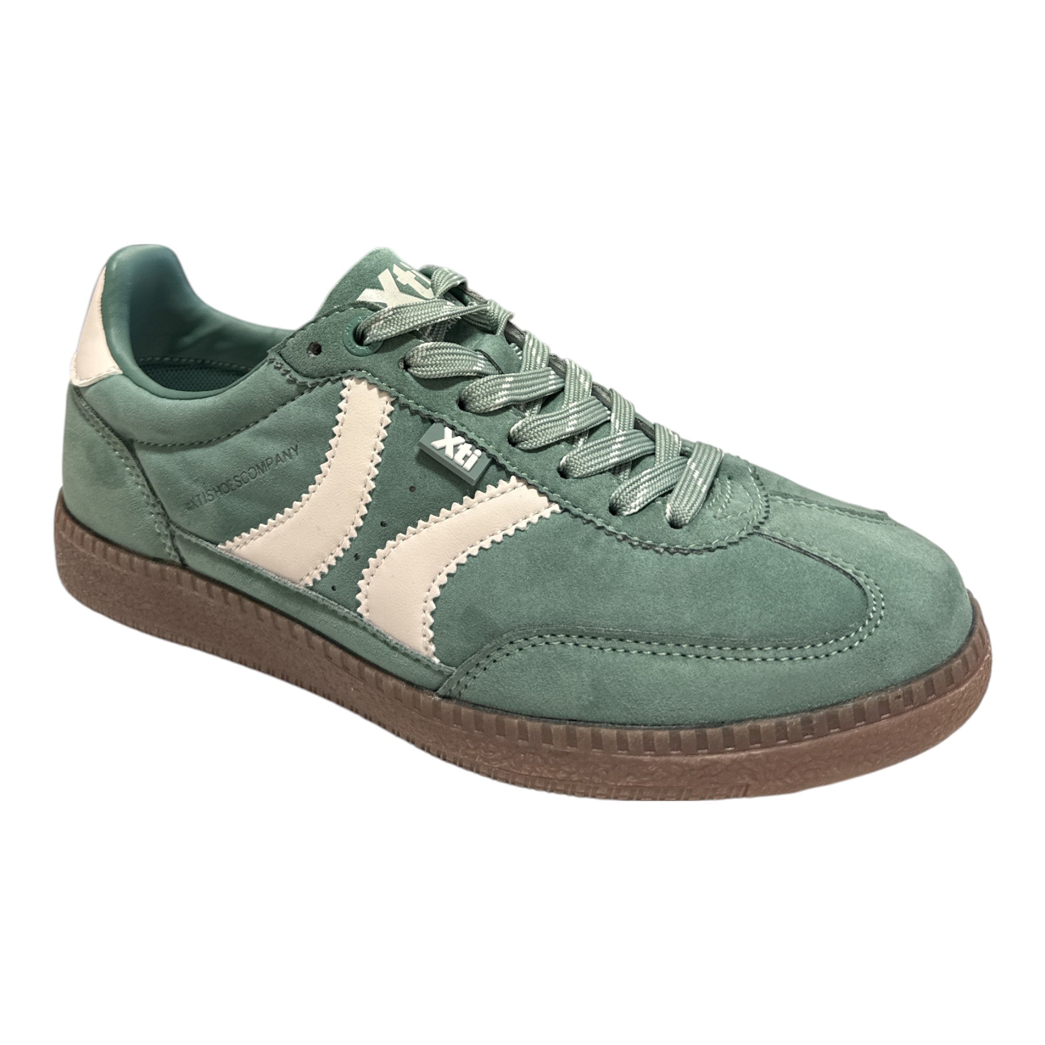 Xti Green Retro Trainers 146125