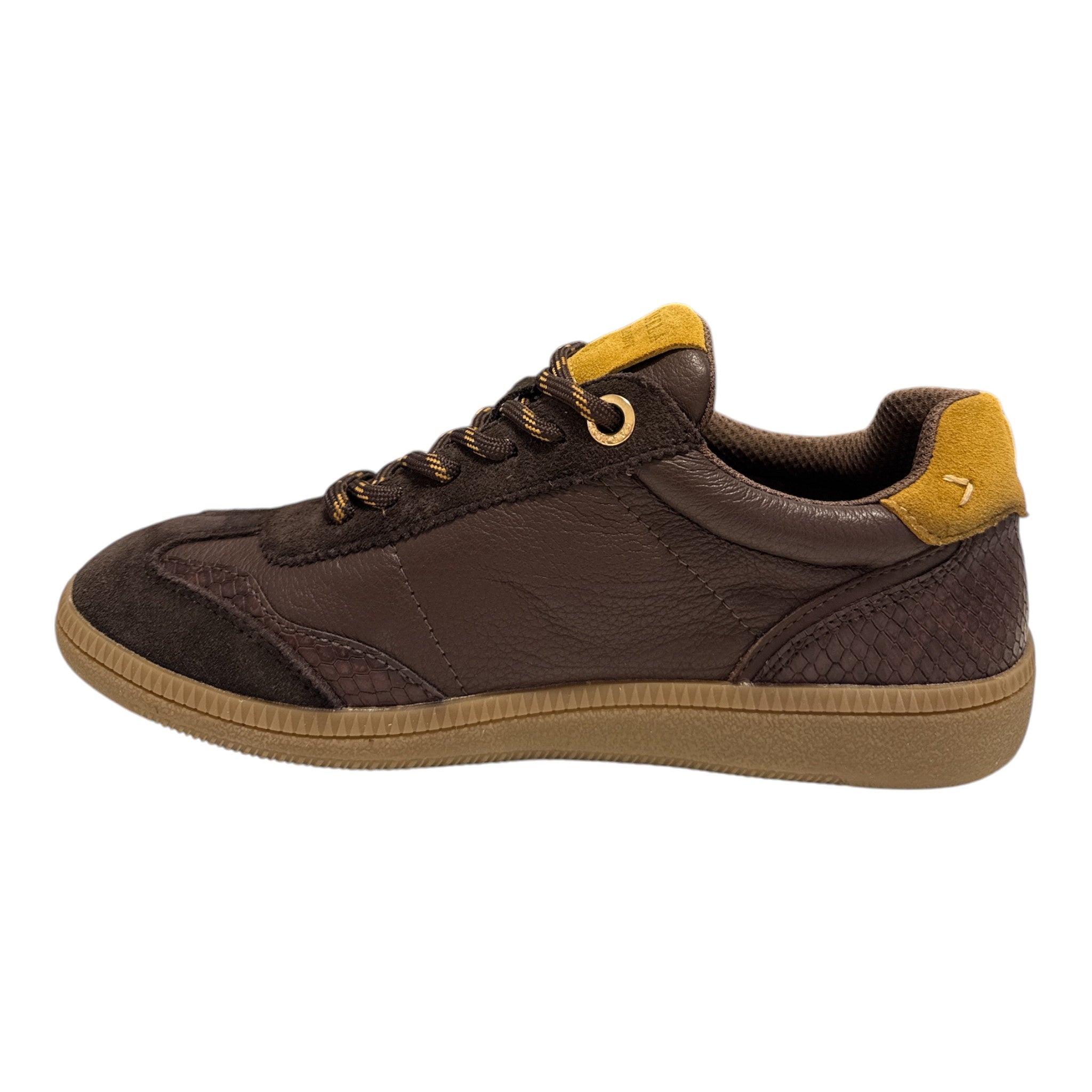 Carmela Brown Leather Trainers 164241