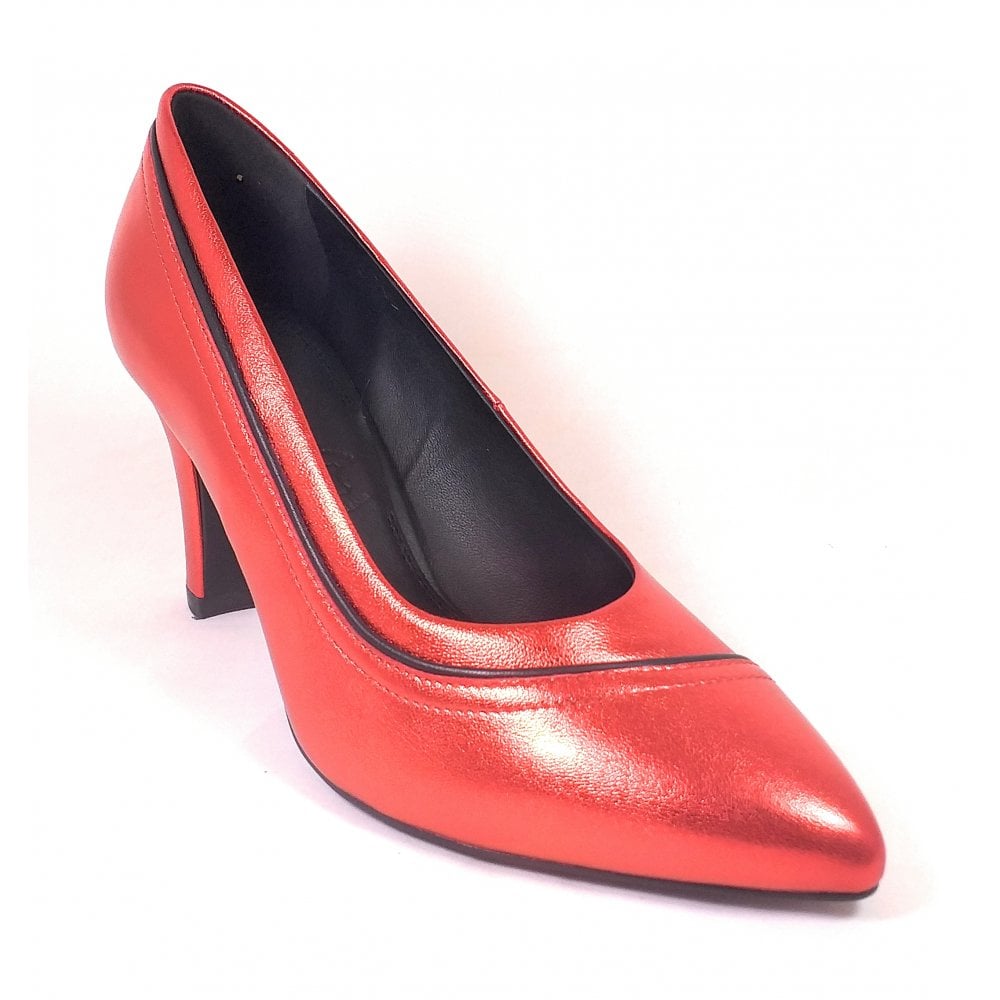 Bugatti Jemila Evo 411-90171-4940 Red Metallic Leather Court Shoes