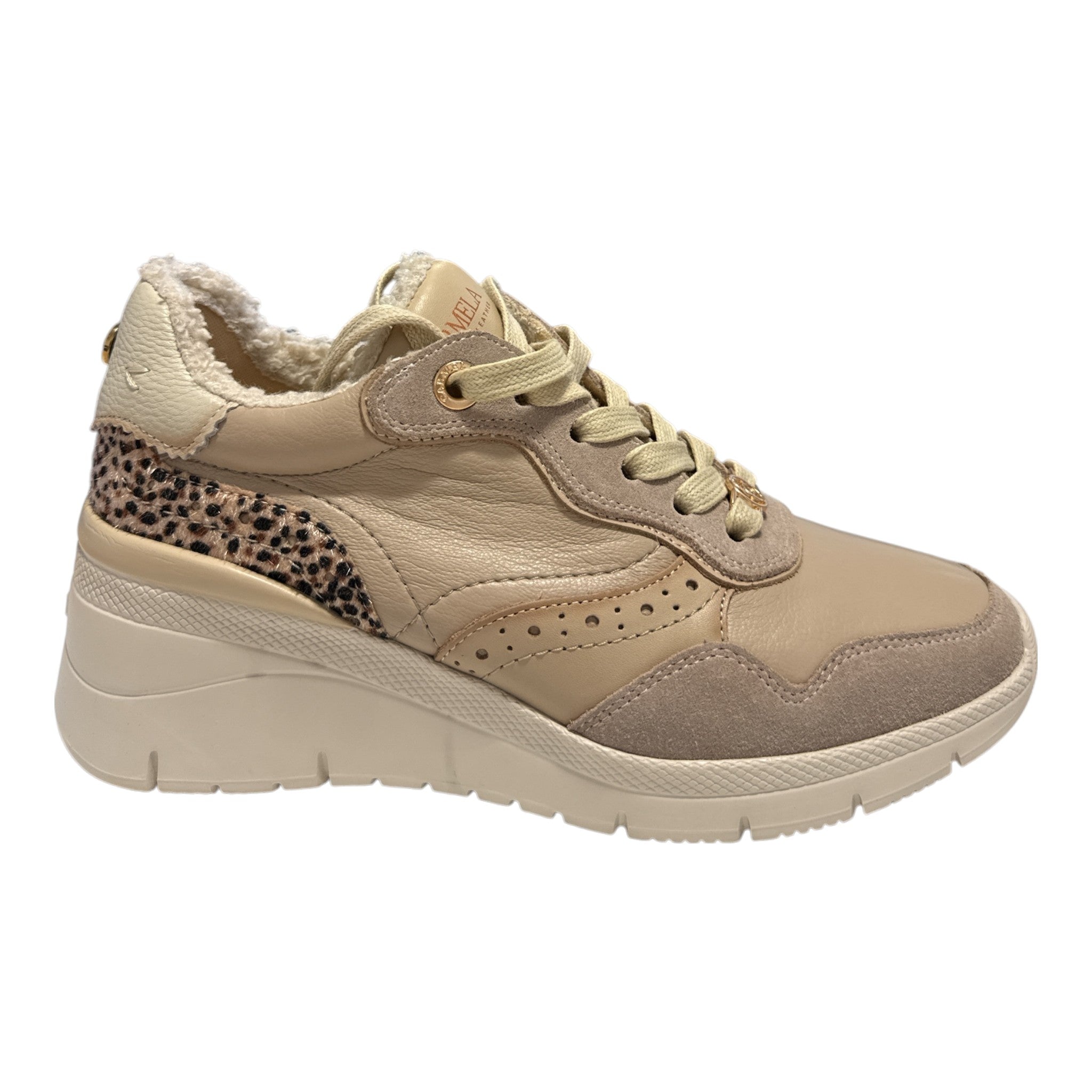 Carmela Beige wedge Trainers 162651