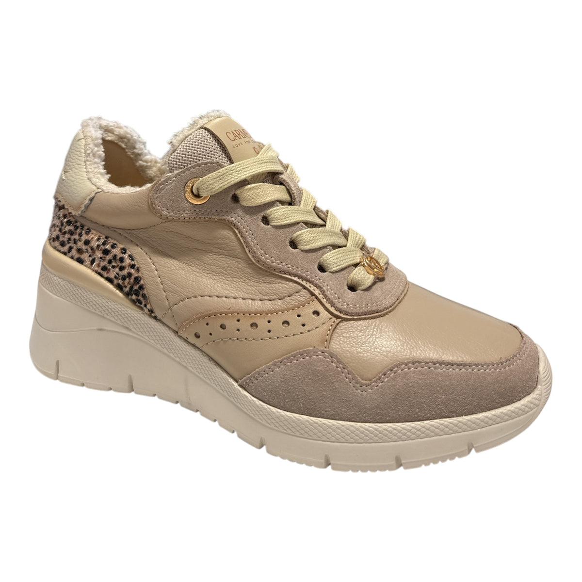 Carmela Beige wedge Trainers 162651