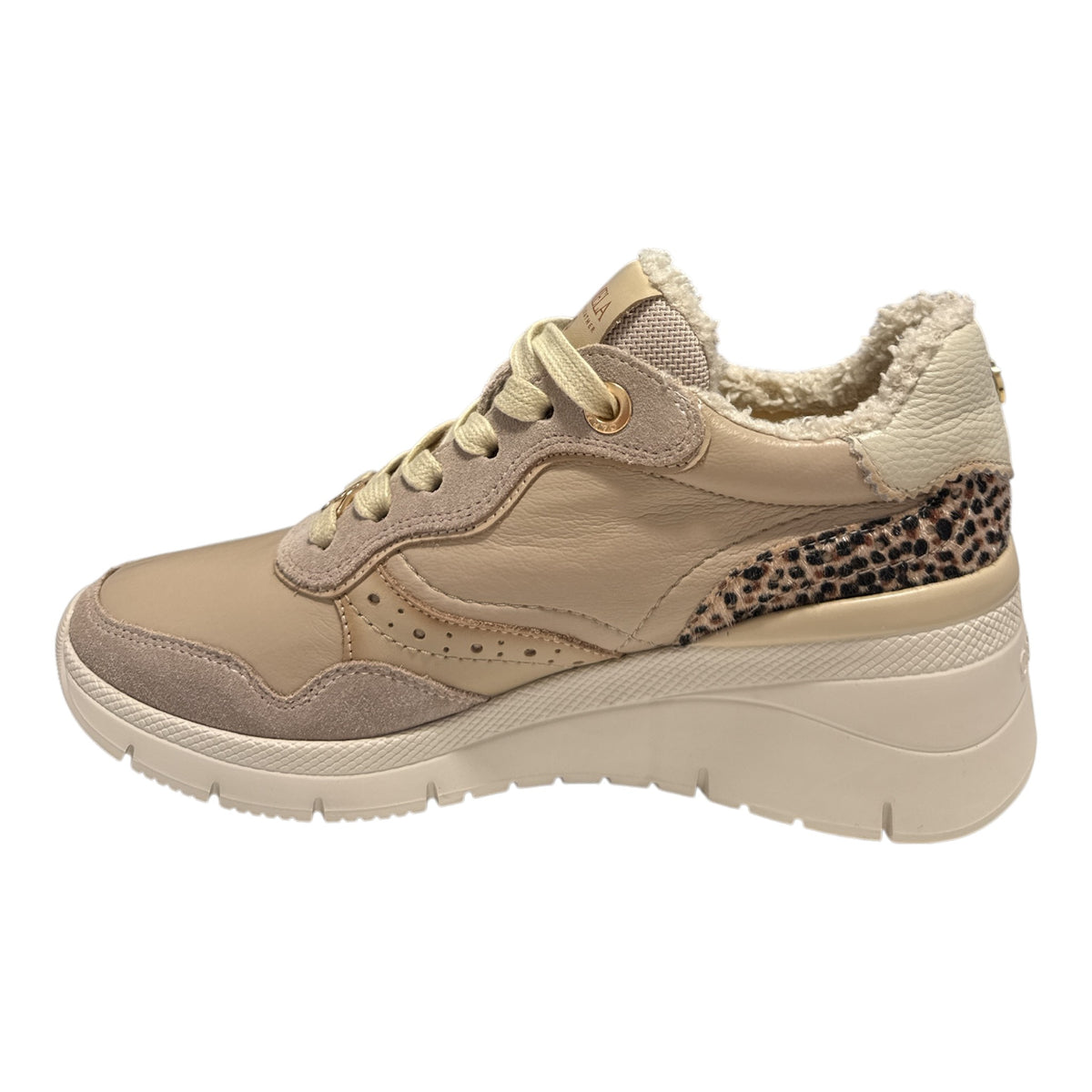 Carmela Beige wedge Trainers 162651