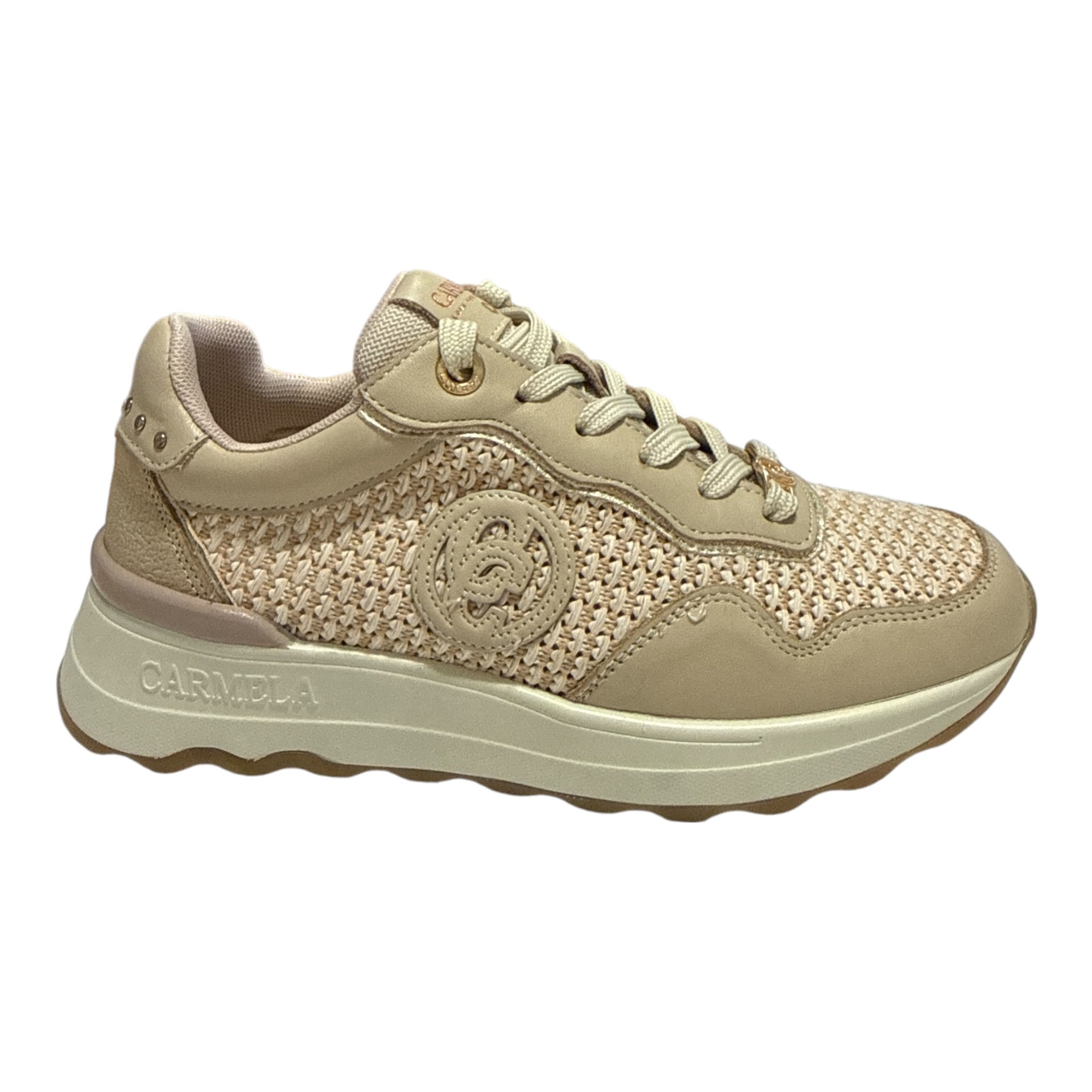 Carmela Beige Trainers 162239