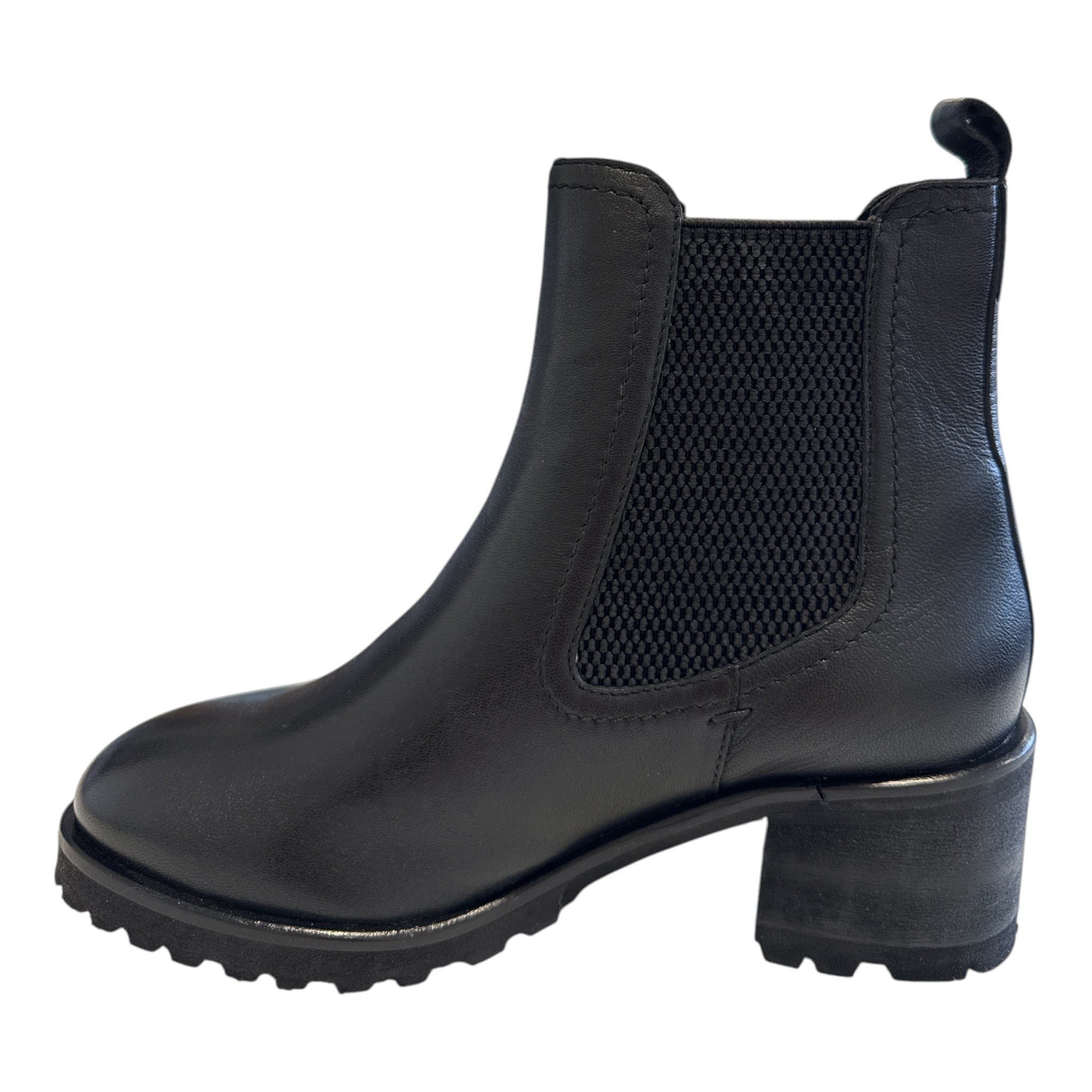 Carmela Black Leather Chelsea Boots 164000
