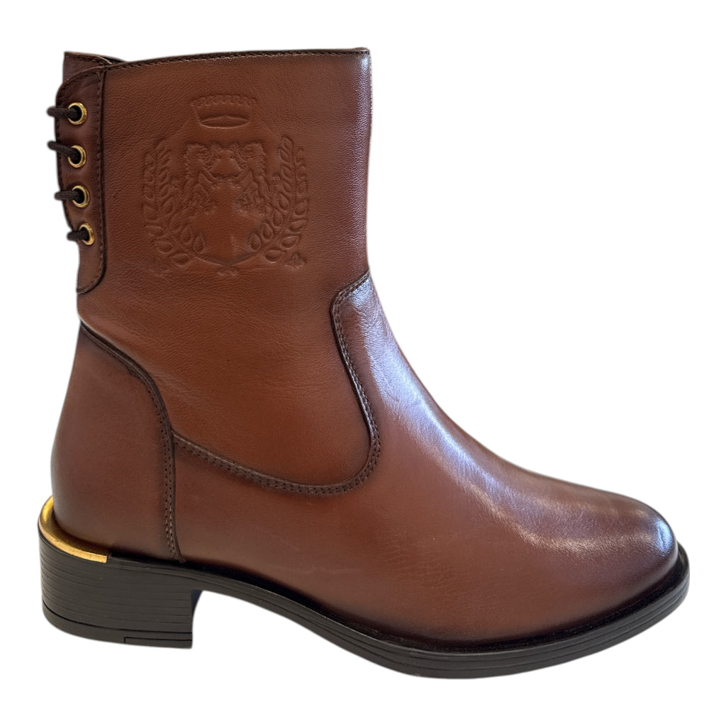 CarmelaTan Leather Ankle Boots 164009