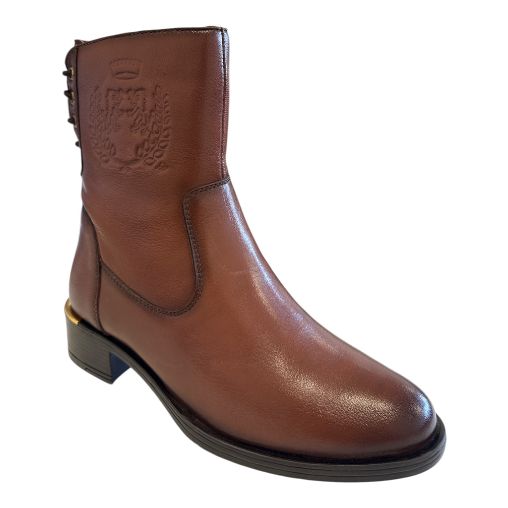 CarmelaTan Leather Ankle Boots 164009