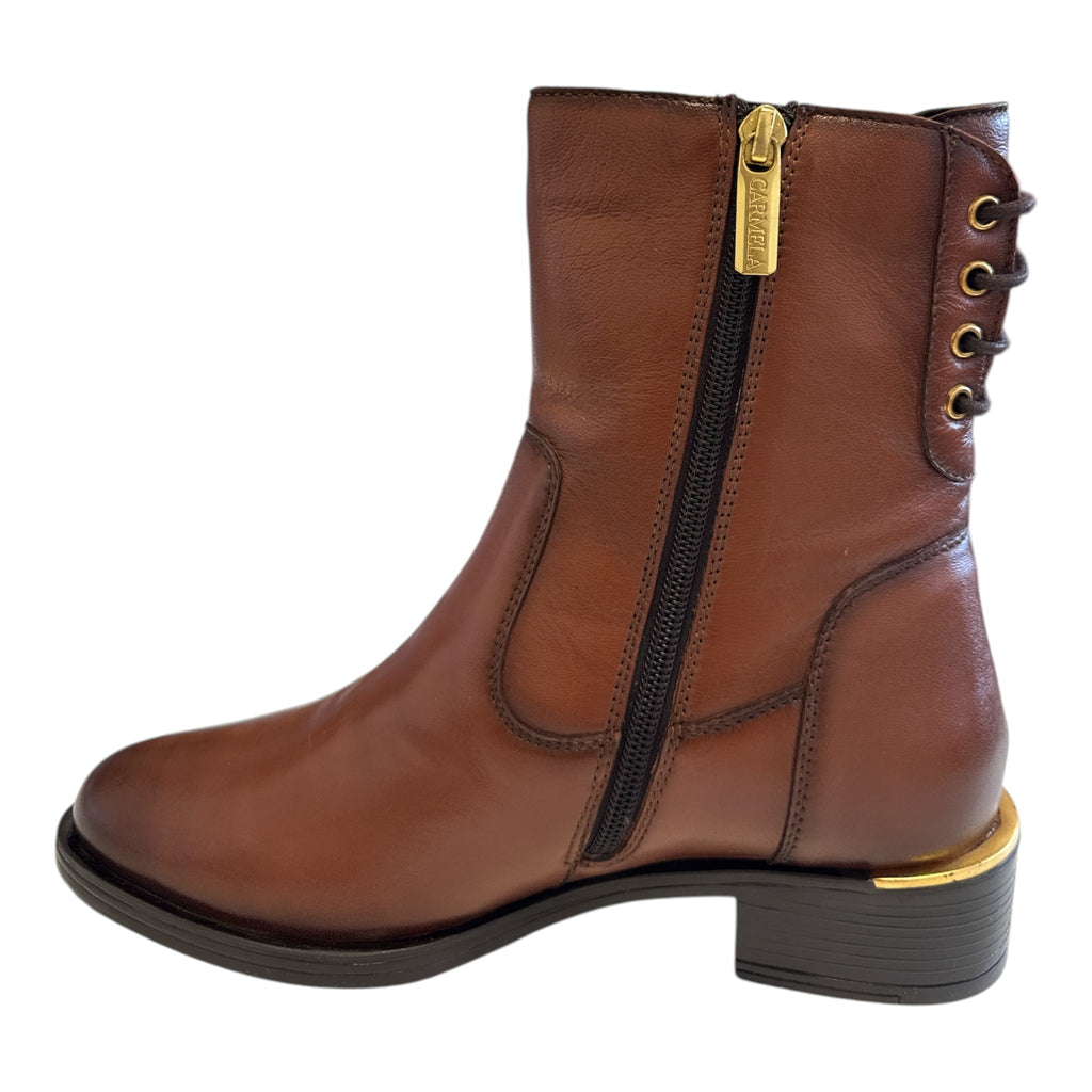 CarmelaTan Leather Ankle Boots 164009
