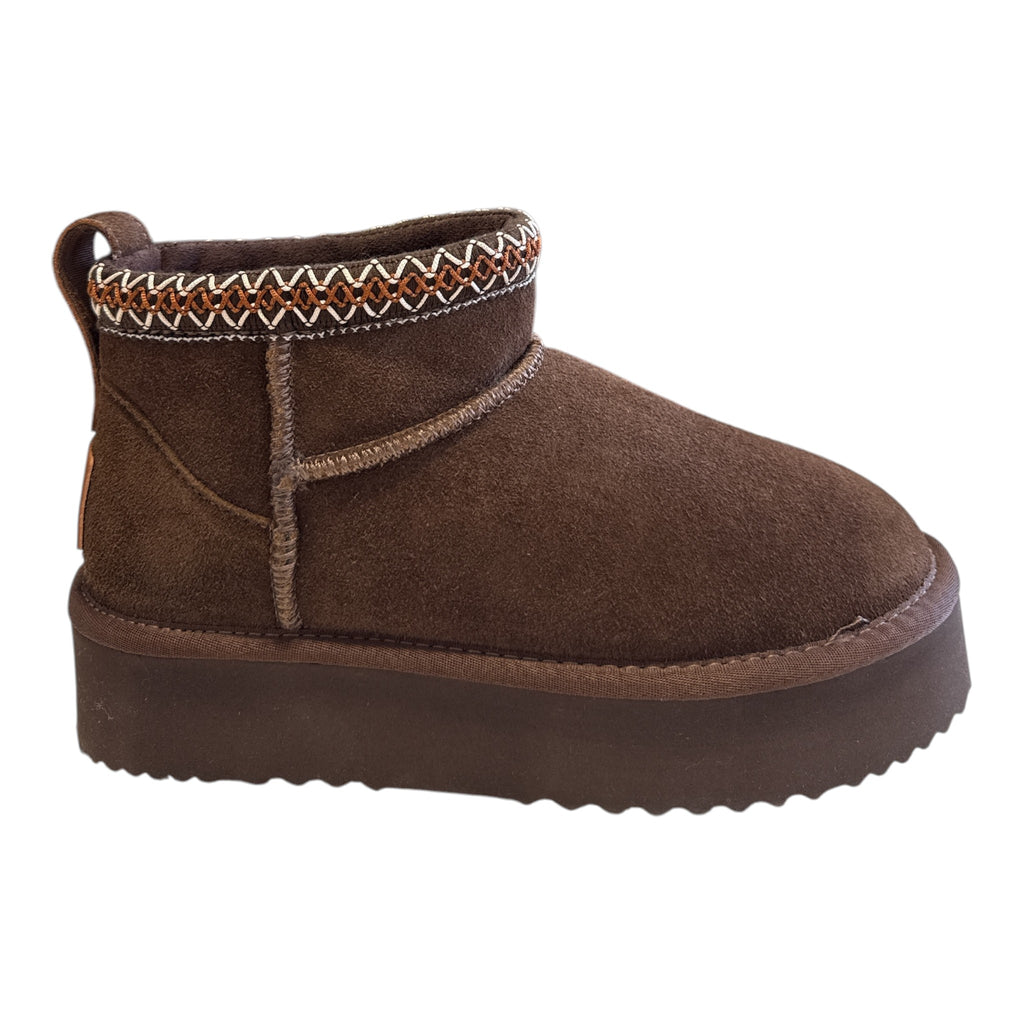 Carmela Brown Suede Pull-On Boots 164192