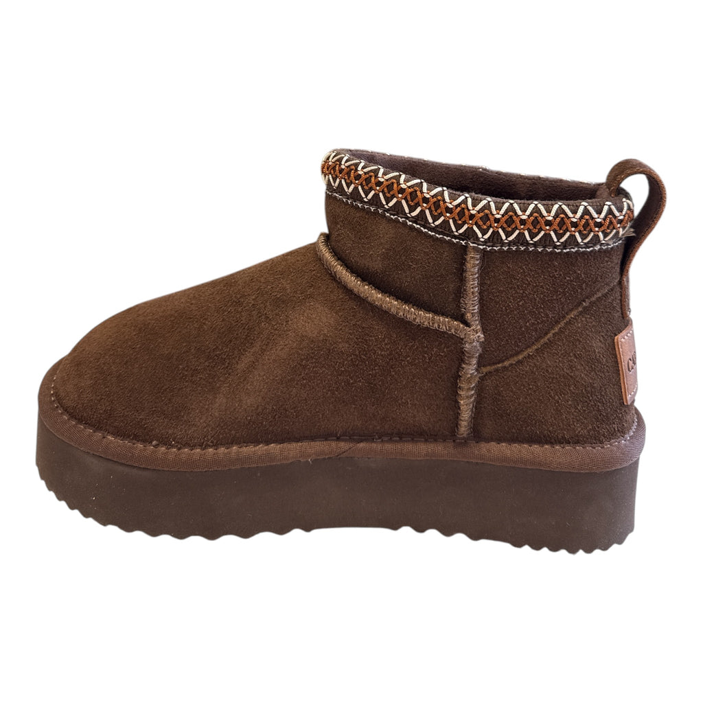 Carmela Brown Suede Pull-On Boots 164192