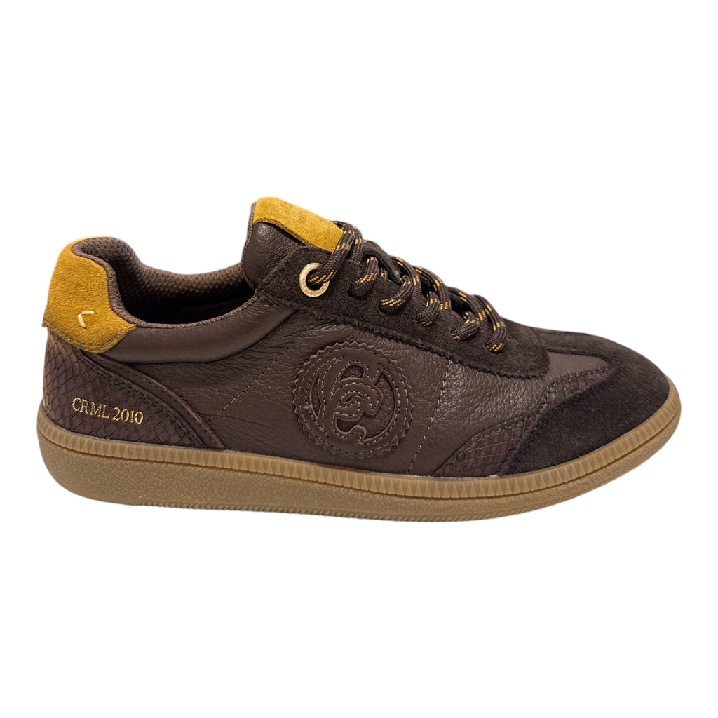 Carmela Brown Leather Trainers 164241