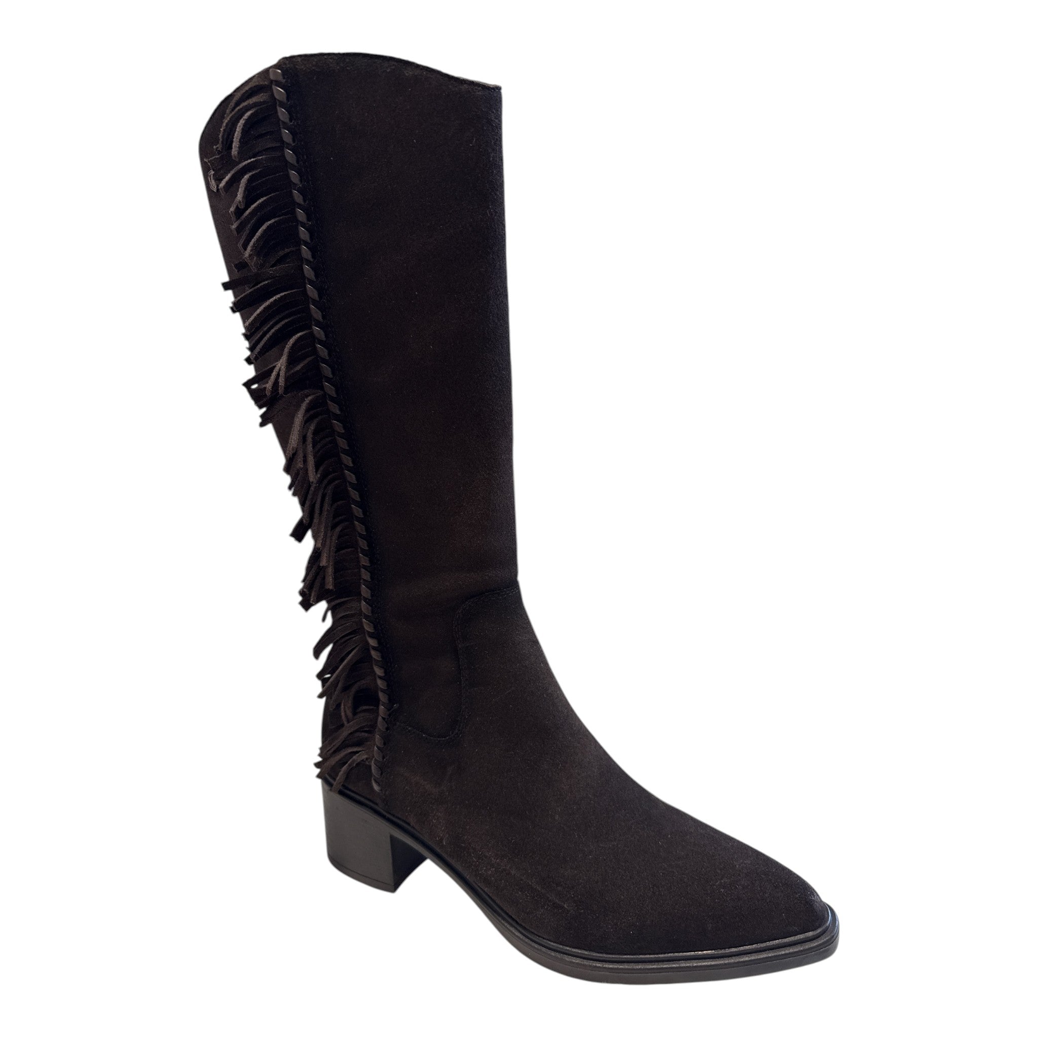 Carmela Brown Suede Knee-High Boots 164253