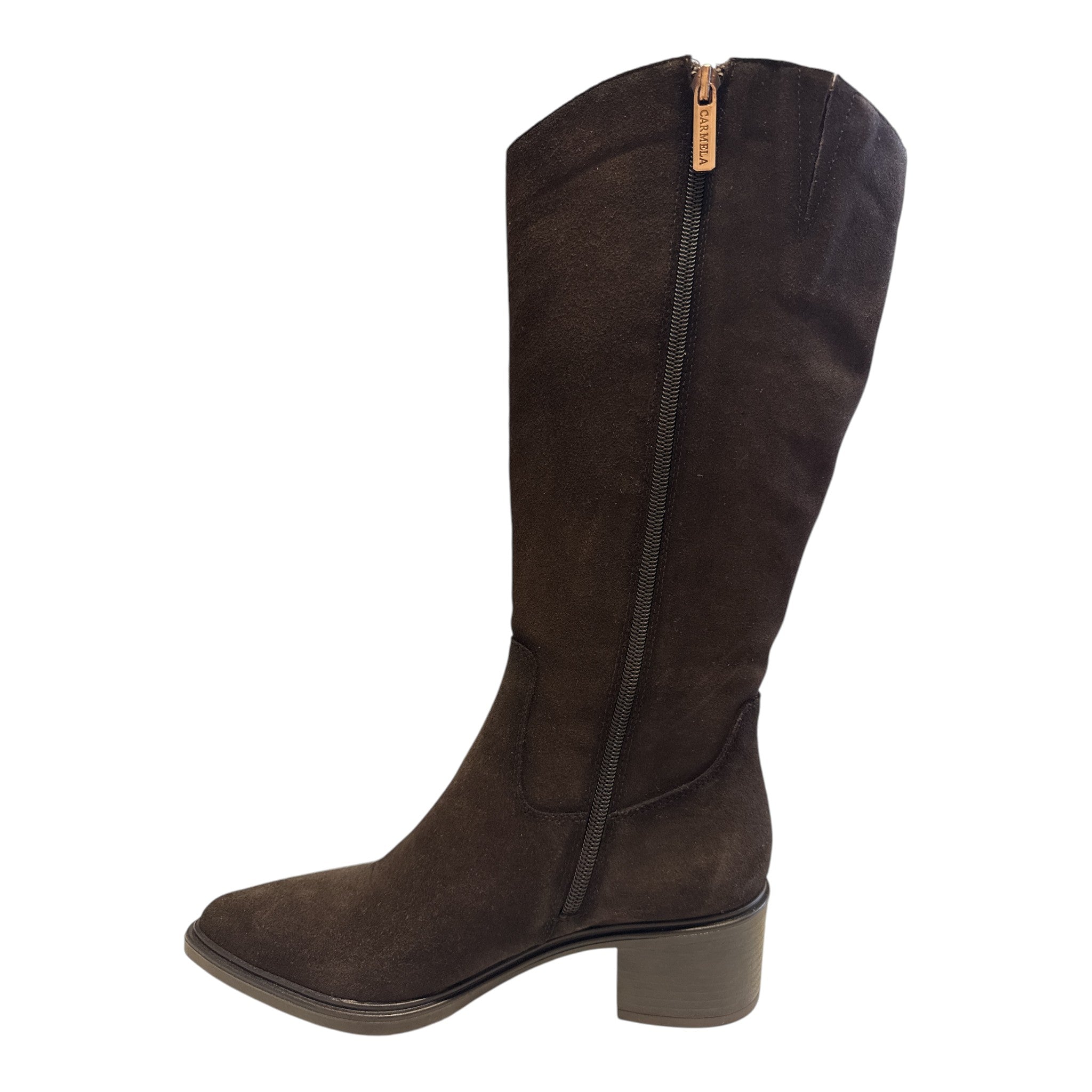 Carmela Brown Suede Knee-High Boots 164253