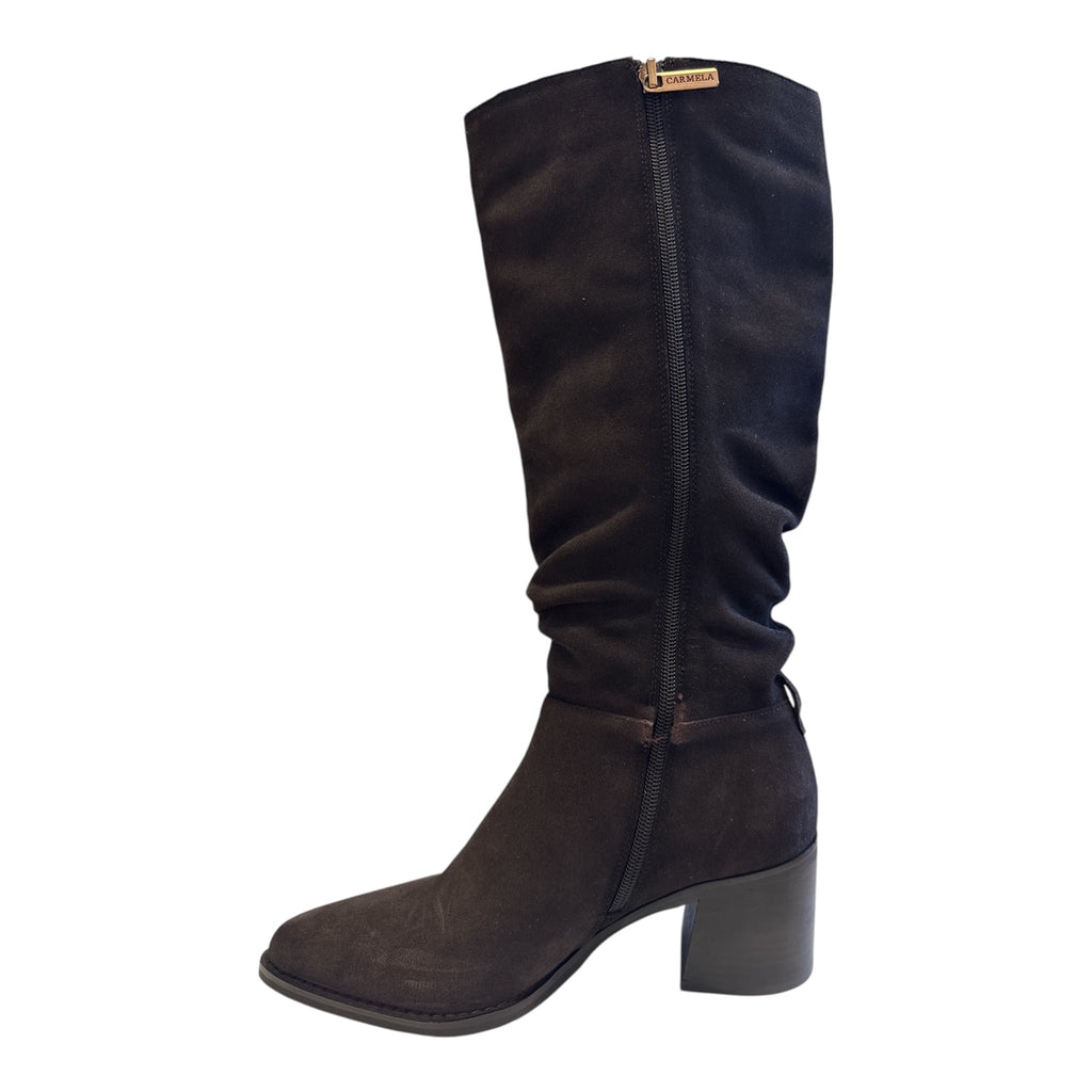Carmela Brown Suede Knee-High Boots 164258