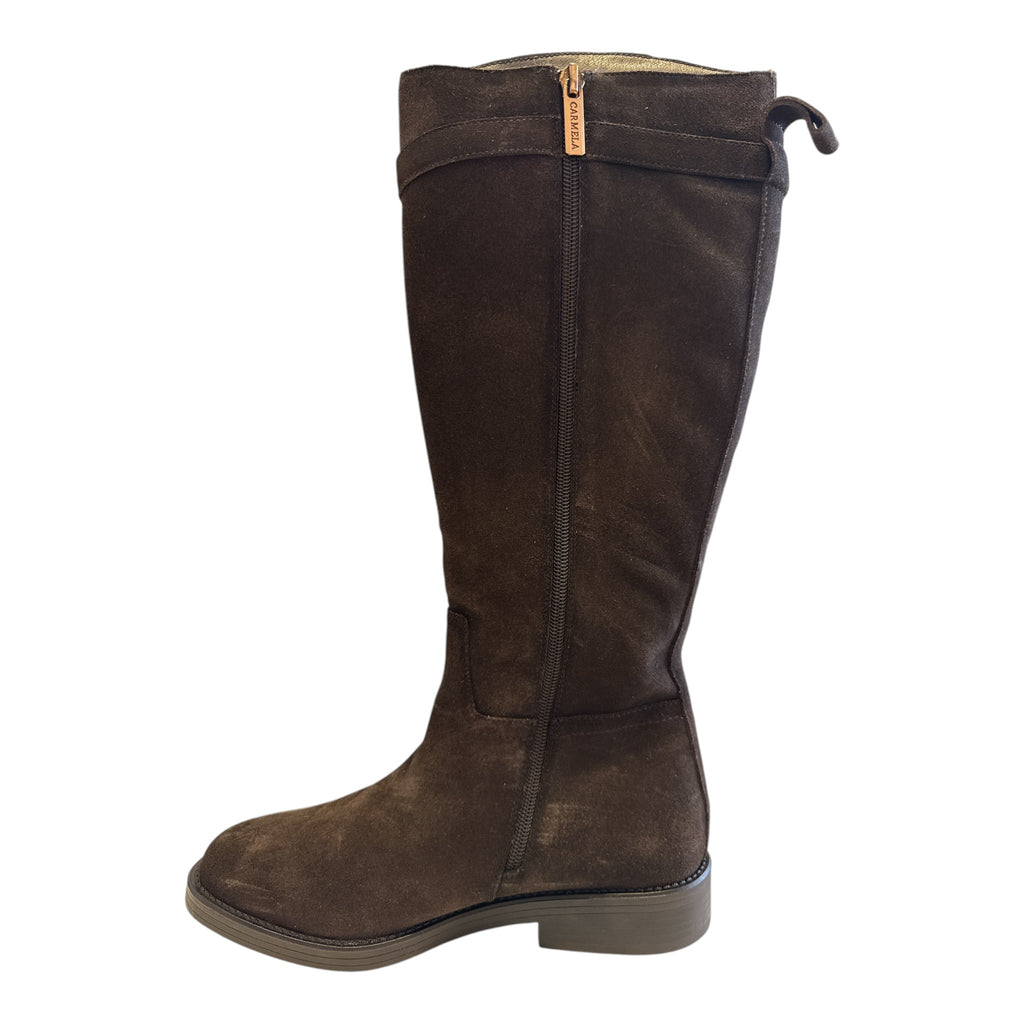 Carmela Brown Suede Knee-High Boots 164265