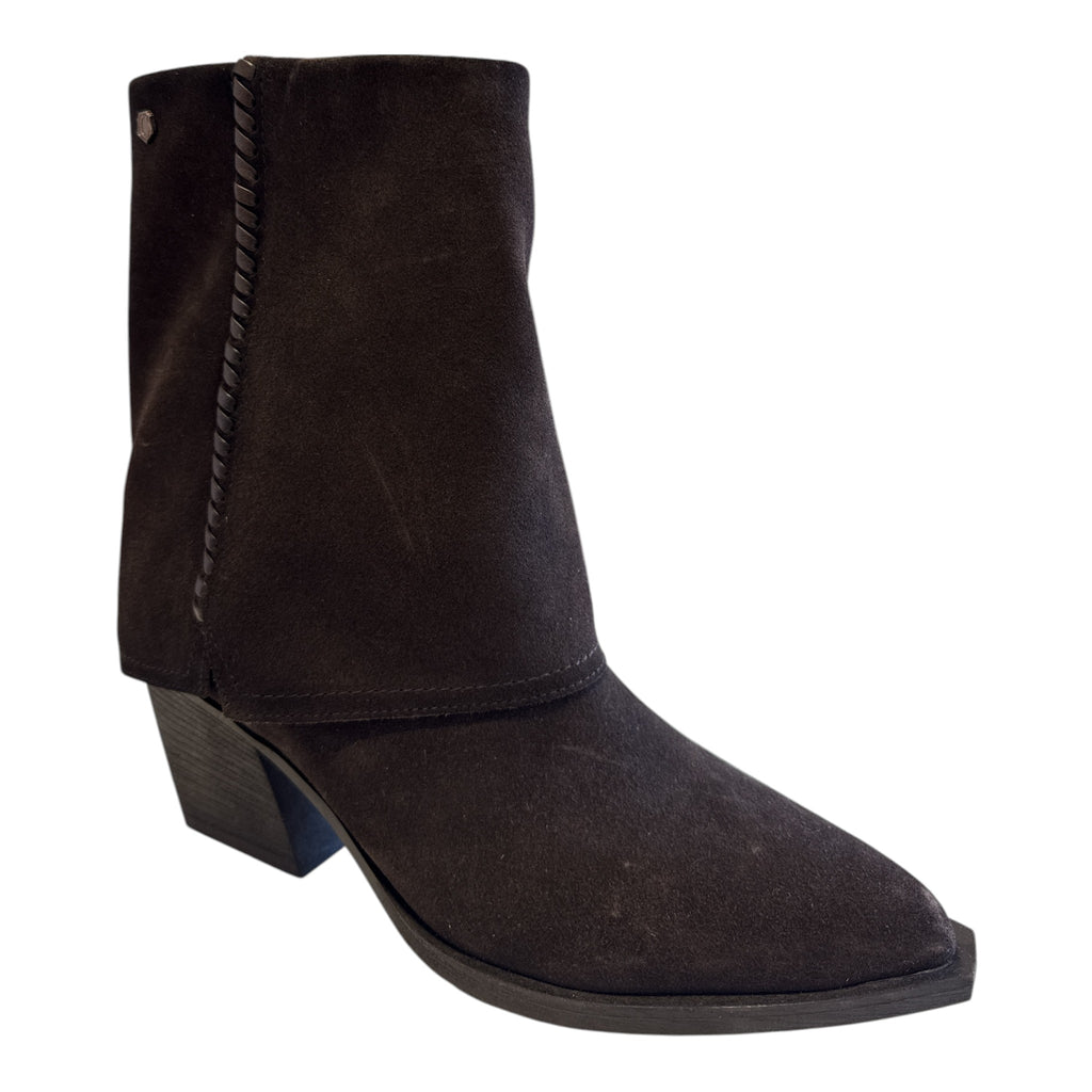 Carmela Brown Suede Overlay Boots 164335