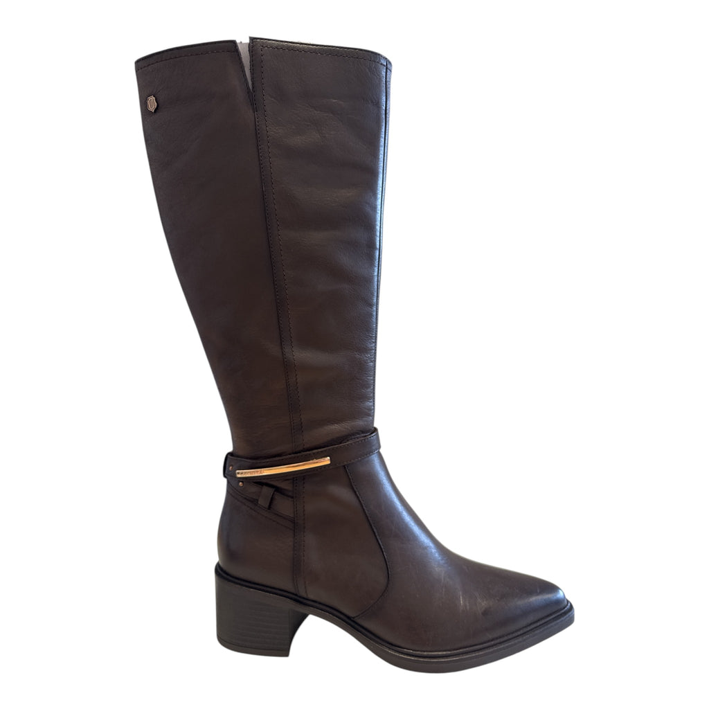 Carmela Brown Leather Knee-High Boots 164376