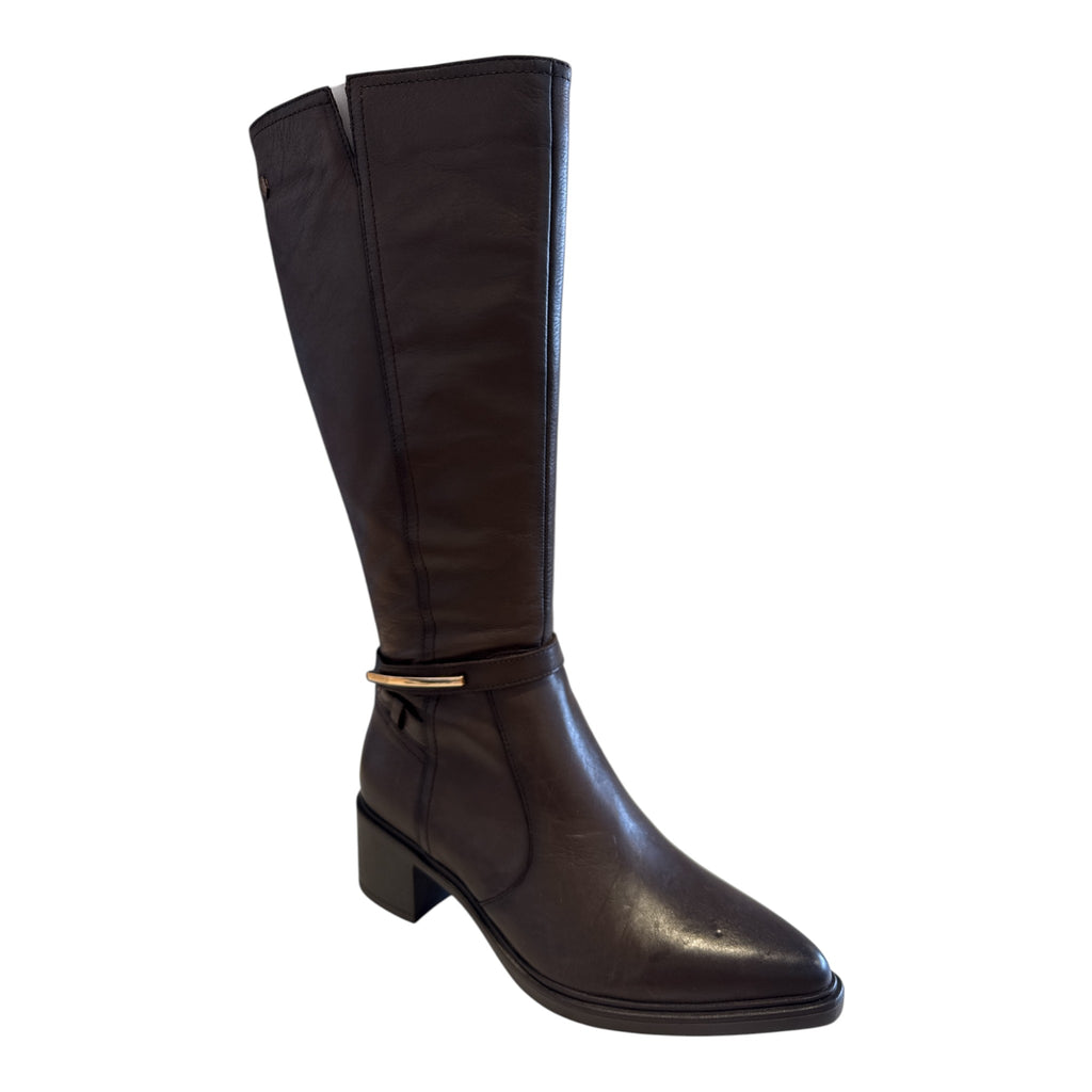 Carmela Brown Leather Knee-High Boots 164376