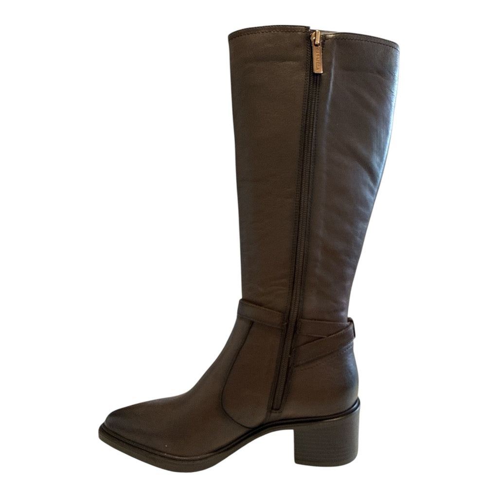 Carmela Brown Leather Knee-High Boots 164376