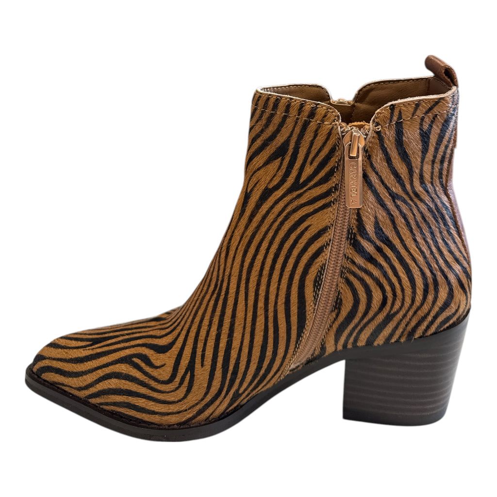 Carmela Tiger Print Ankle Boots 164386