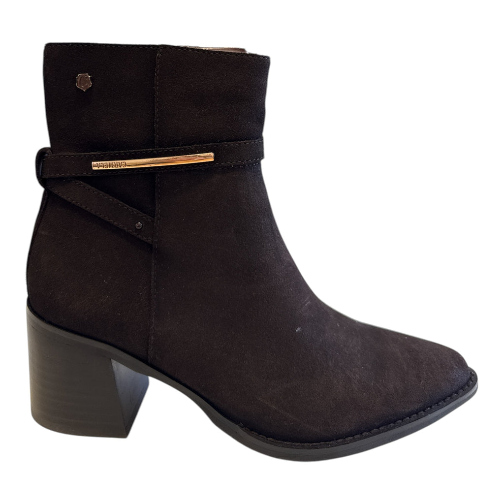 Carmela Brown Suede Ankle Boots 164398