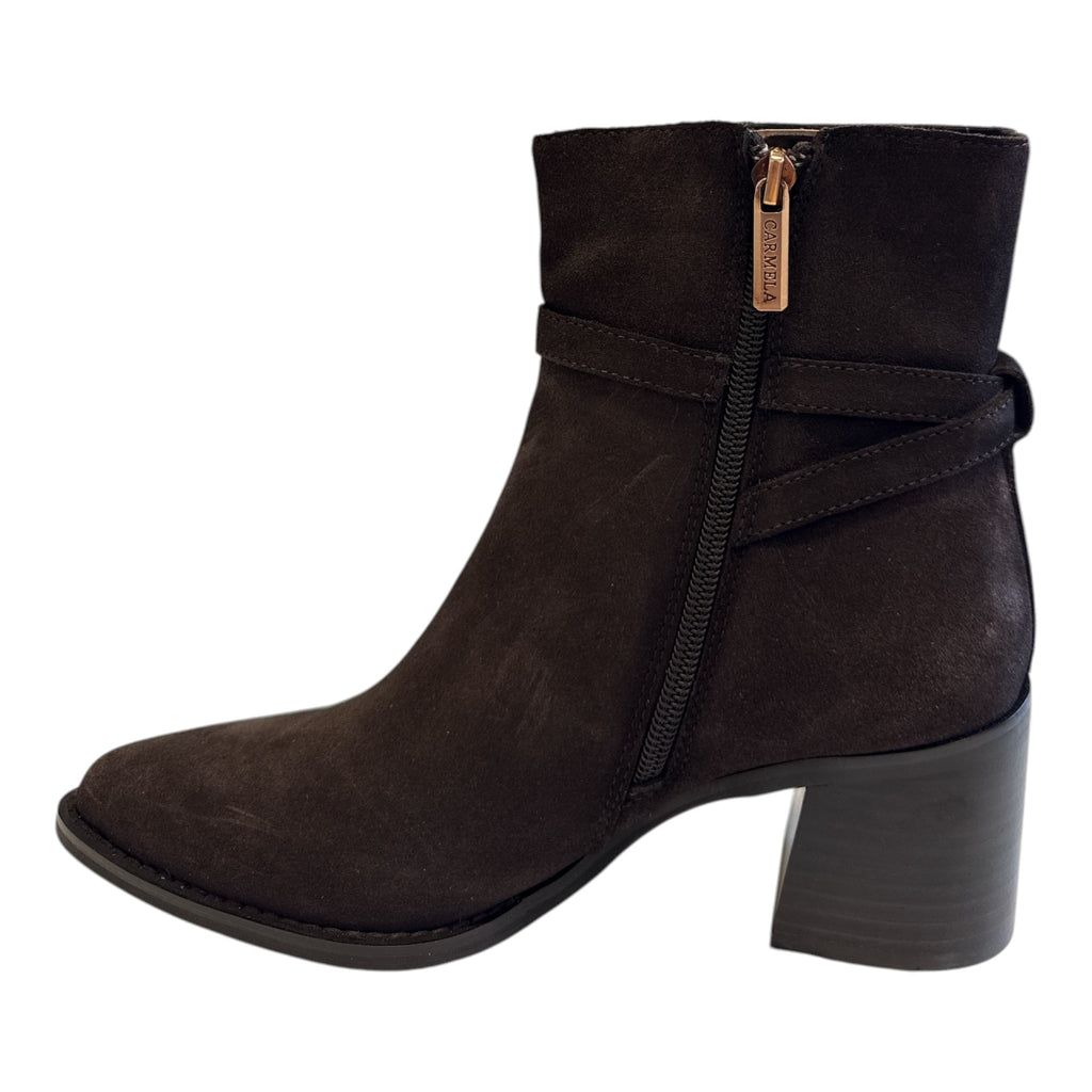 Carmela Brown Suede Ankle Boots 164398