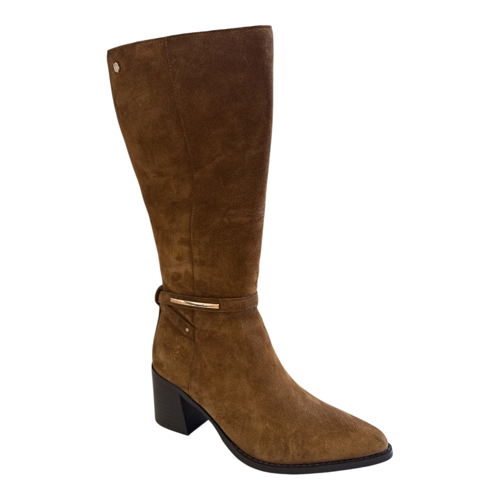 Carmela Tan Suede Knee-High Boots 164399