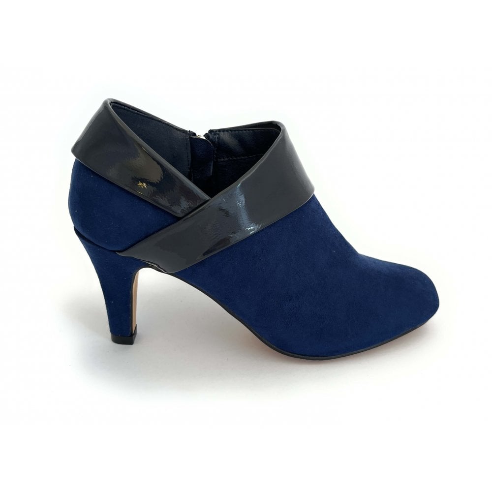 Lotus Maya Navy Heeled Shoe Boots
