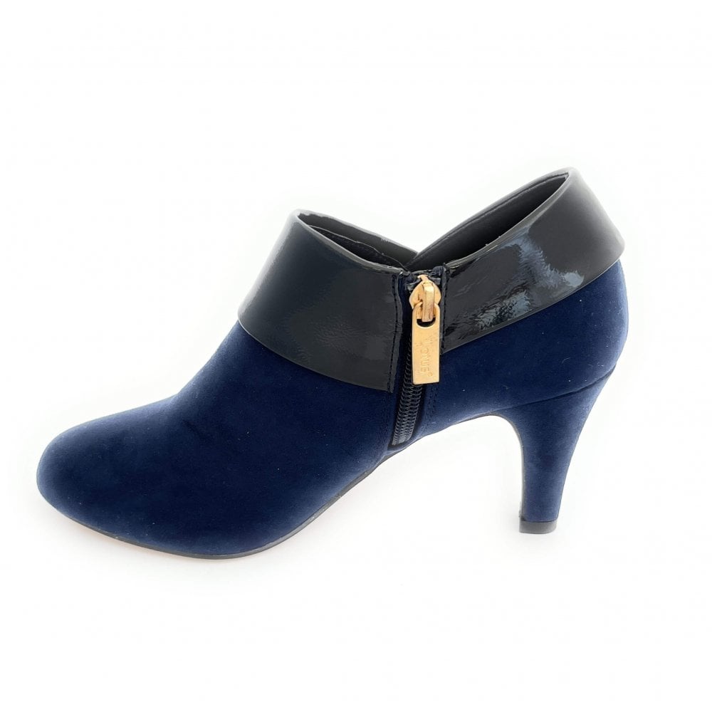 Lotus Maya Navy Heeled Shoe Boots