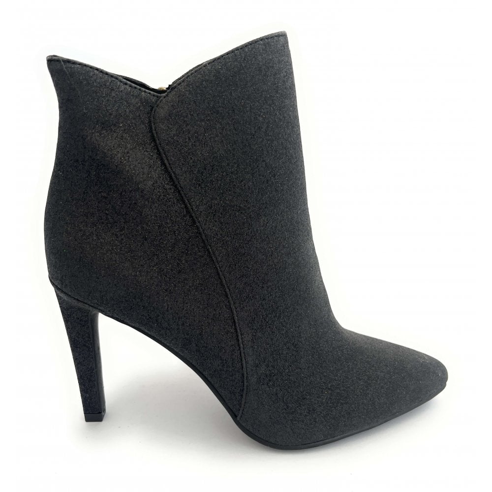 Marco Tozzi Black Metallic Heeled Boots