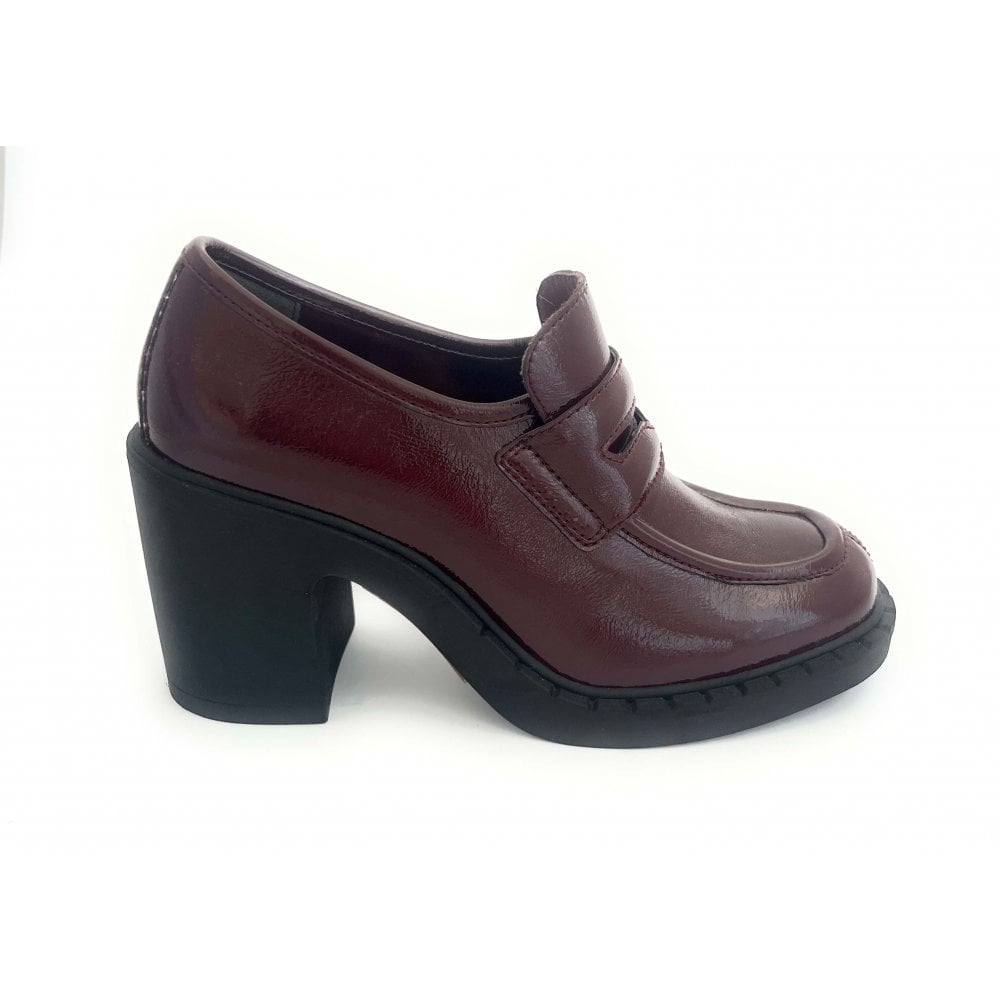 Bugatti Malea Bordo Patent Heeled Loafers