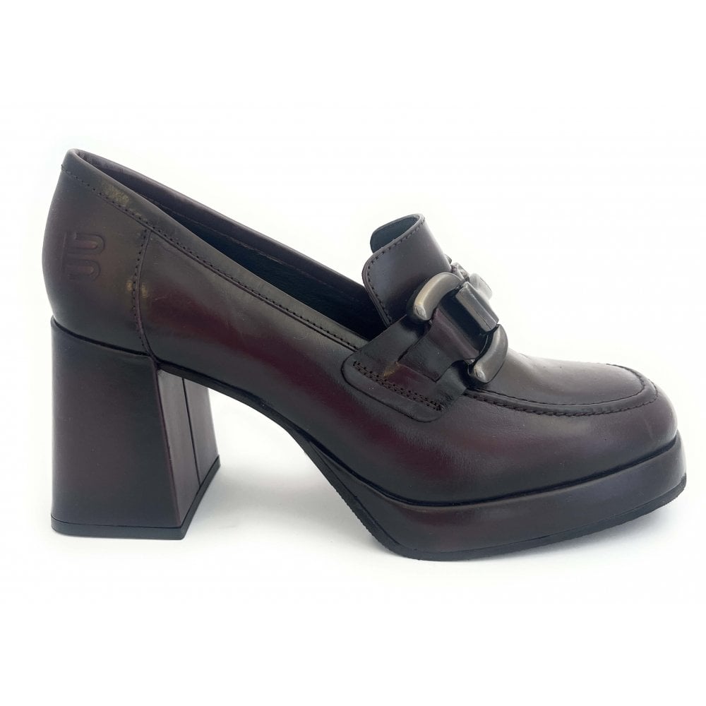 Bagatt Anissa Evo Bordo Leather Heeled Loafers