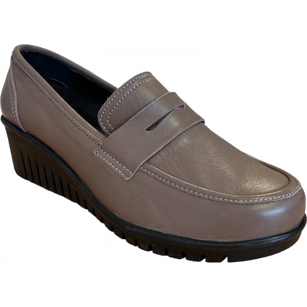 Lotus Detroit Clay Leather Wedge Shoes