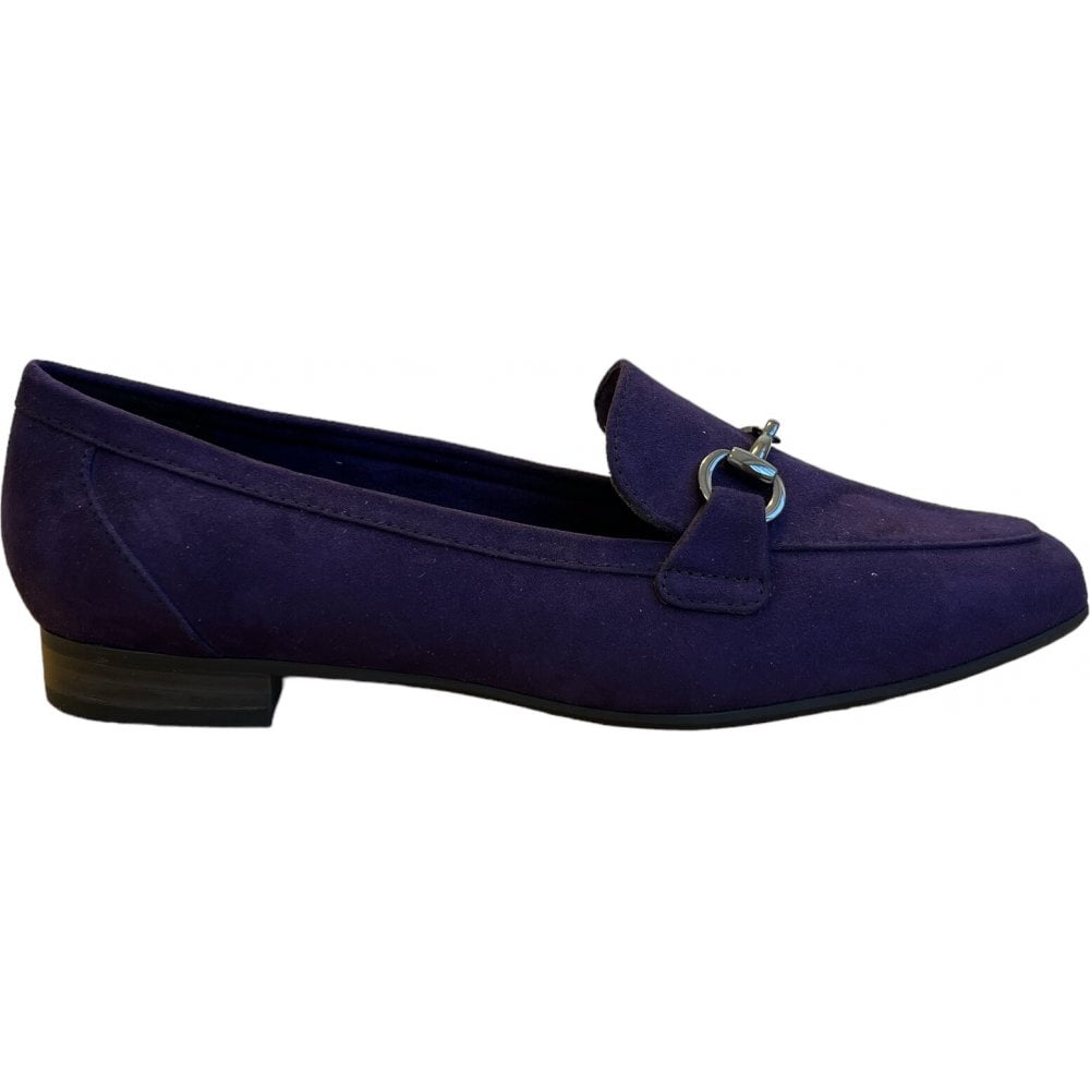 Marco Tozzi Purple Faux Suede Loafers