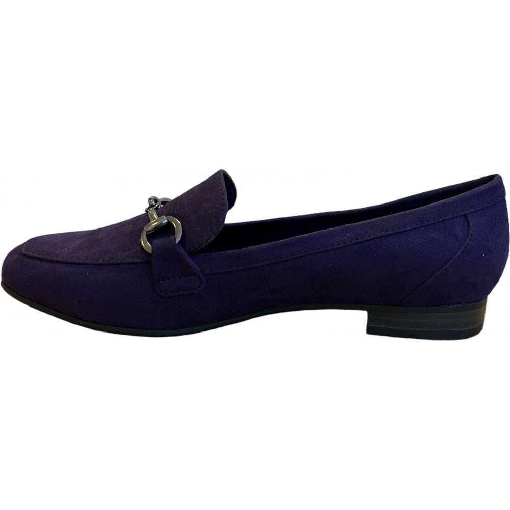 Marco Tozzi Purple Faux Suede Loafers