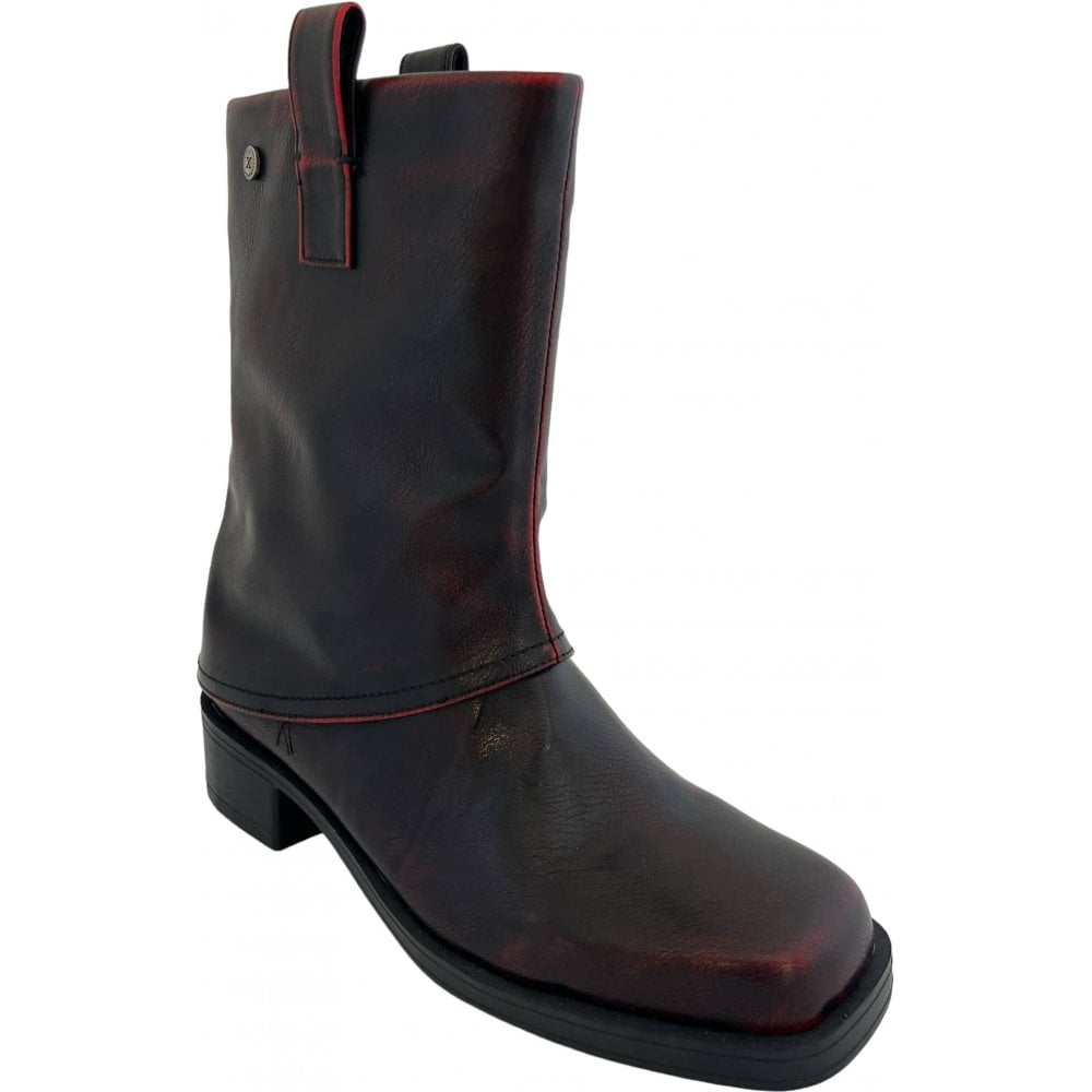 Xti Burgundy Overlay Boots