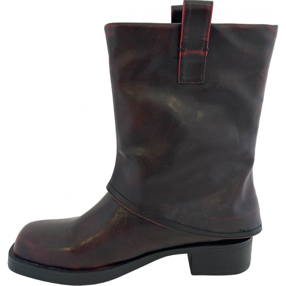 Xti Burgundy Overlay Boots