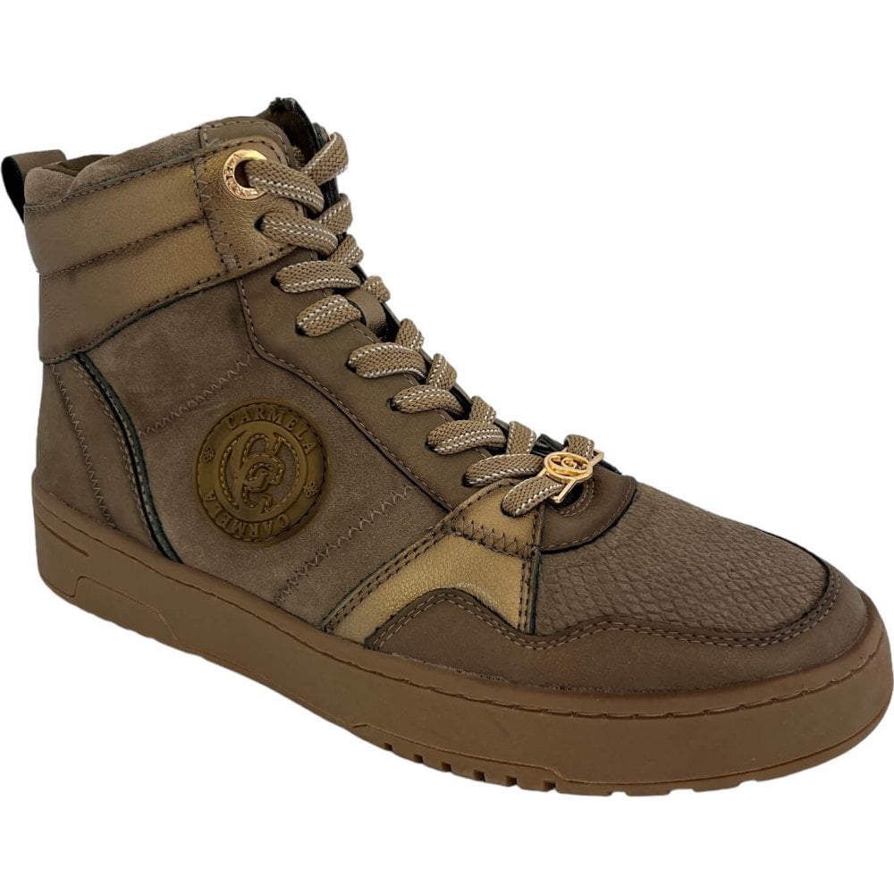 Taupe Casual Lace-Up Boots