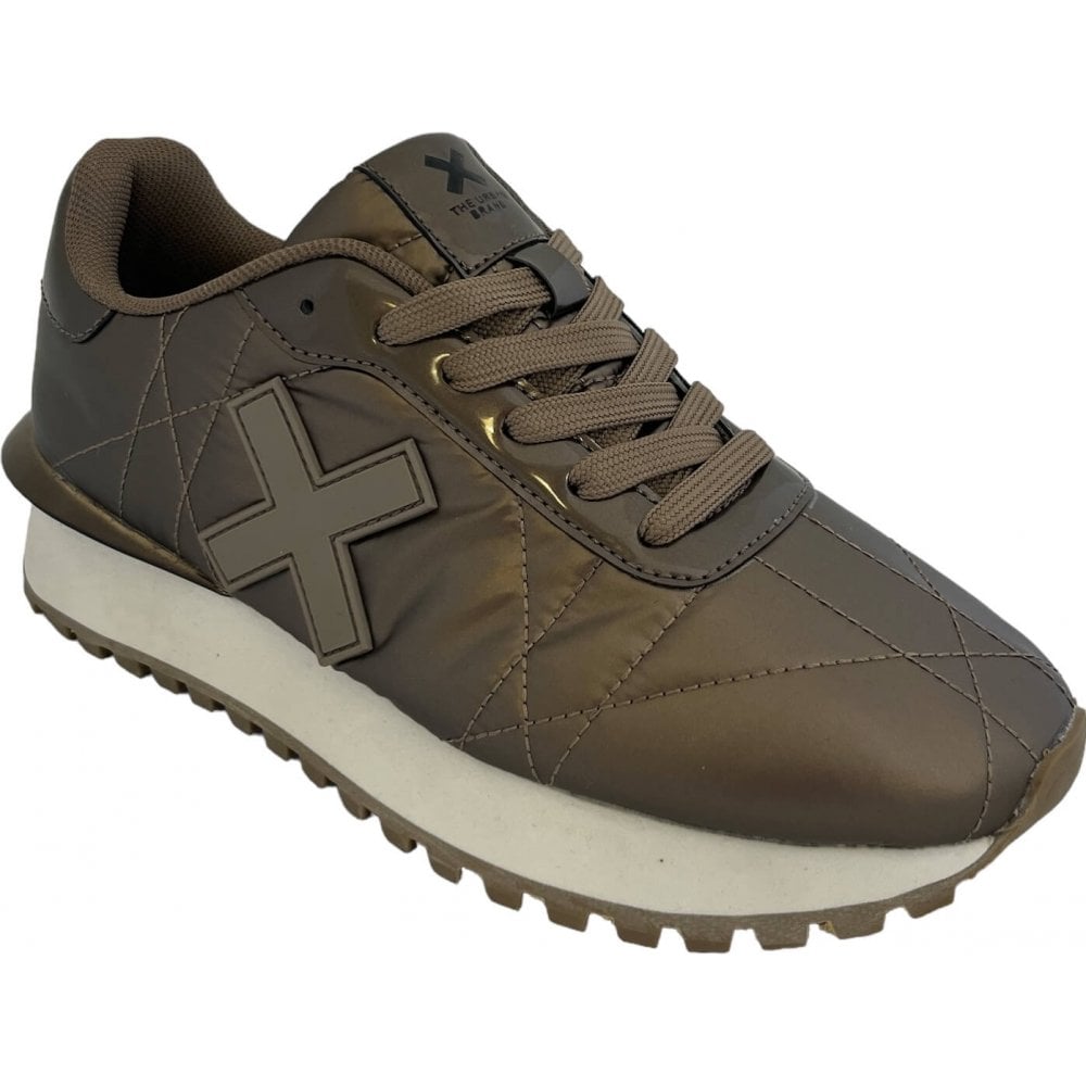 Xti Bronze Quilted Trainers
