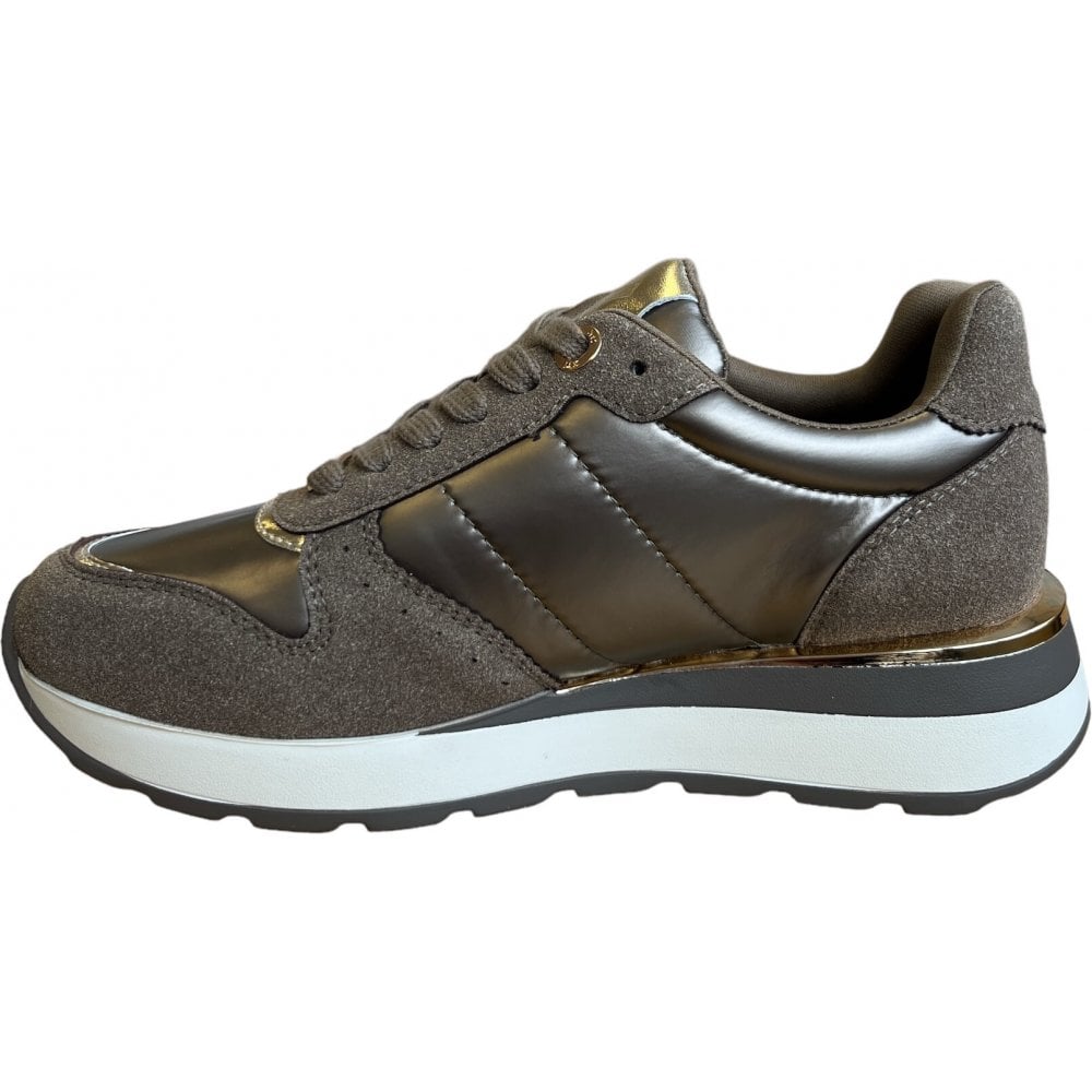 Xti Bronze Quilted Trainers